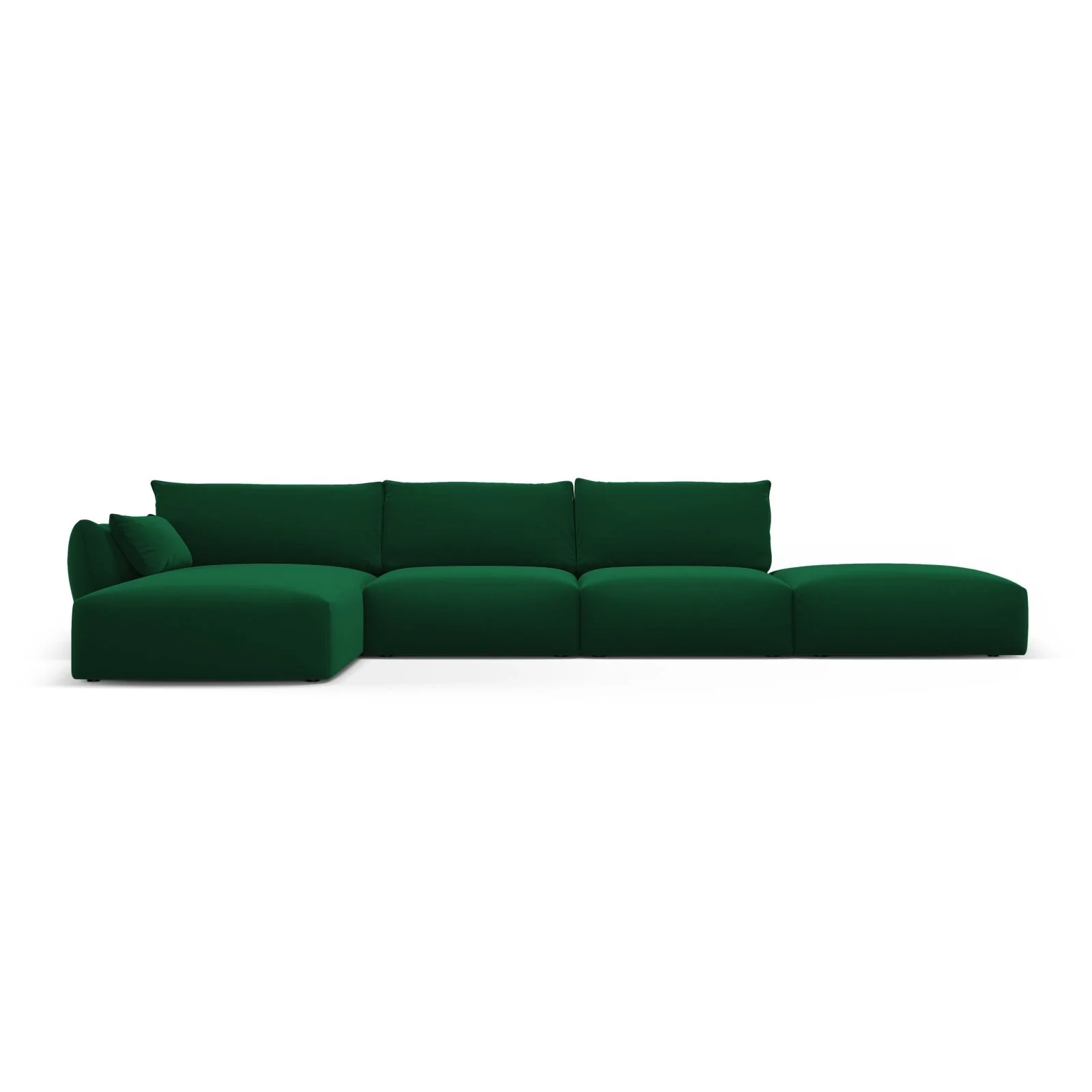 Matera 5-Sitzer Ecksofa, Linke Seite, aus Samt oder Chenille, 364x171x85 cm - Image 46