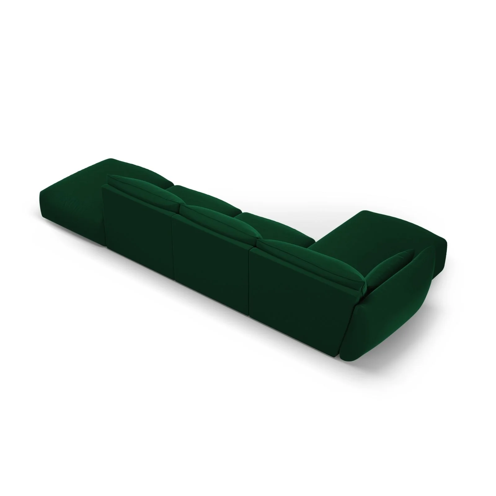 Matera 5-Sitzer Ecksofa, Linke Seite, aus Samt oder Chenille, 364x171x85 cm - Image 49
