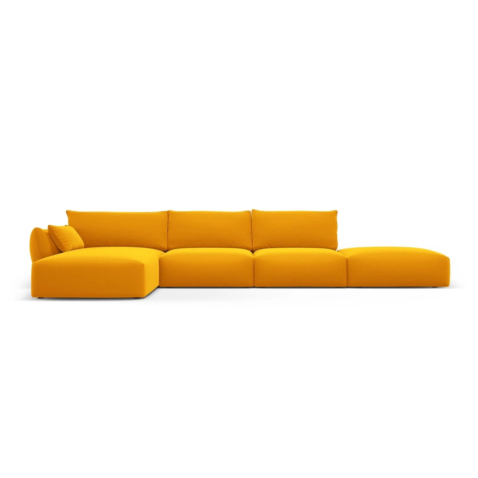 Matera 5-Sitzer Ecksofa, Linke Seite, aus Samt oder Chenille, 364x171x85 cm - Image 51