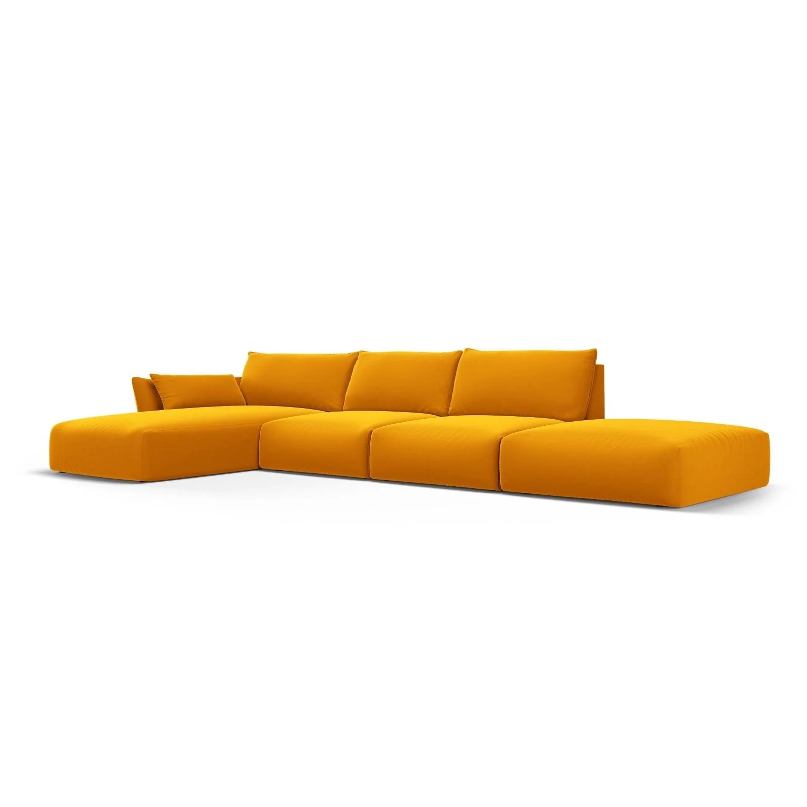 Matera 5-Sitzer Ecksofa, Linke Seite, aus Samt oder Chenille, 364x171x85 cm - Image 53