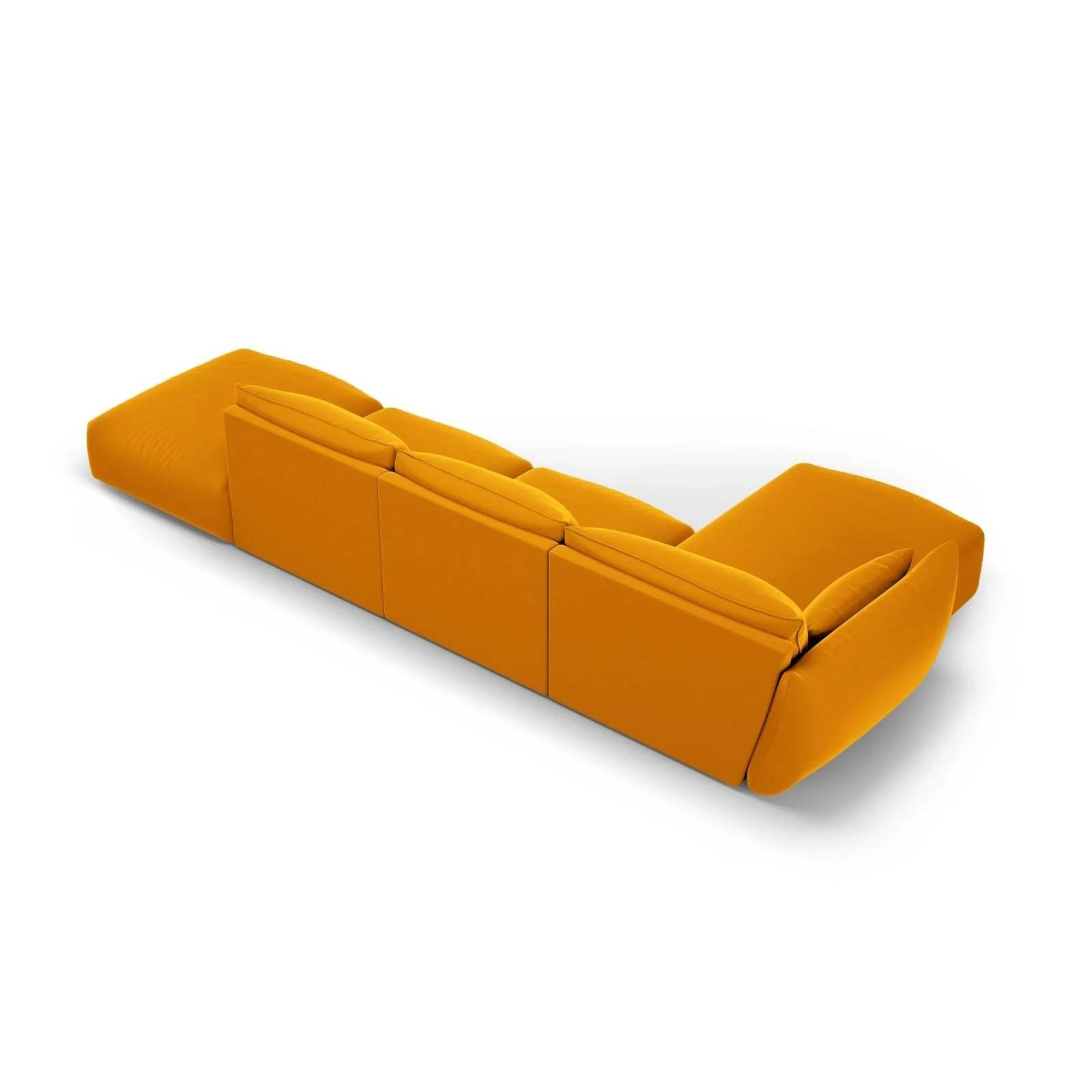 Matera 5-Sitzer Ecksofa, Linke Seite, aus Samt oder Chenille, 364x171x85 cm - Image 54