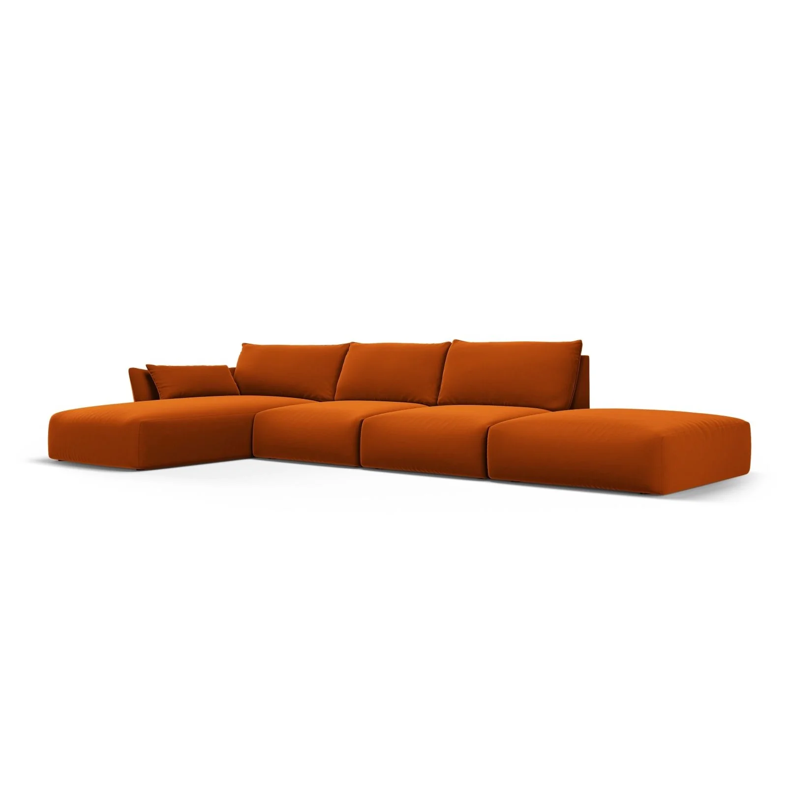 Matera 5-Sitzer Ecksofa, Linke Seite, aus Samt oder Chenille, 364x171x85 cm - Image 58