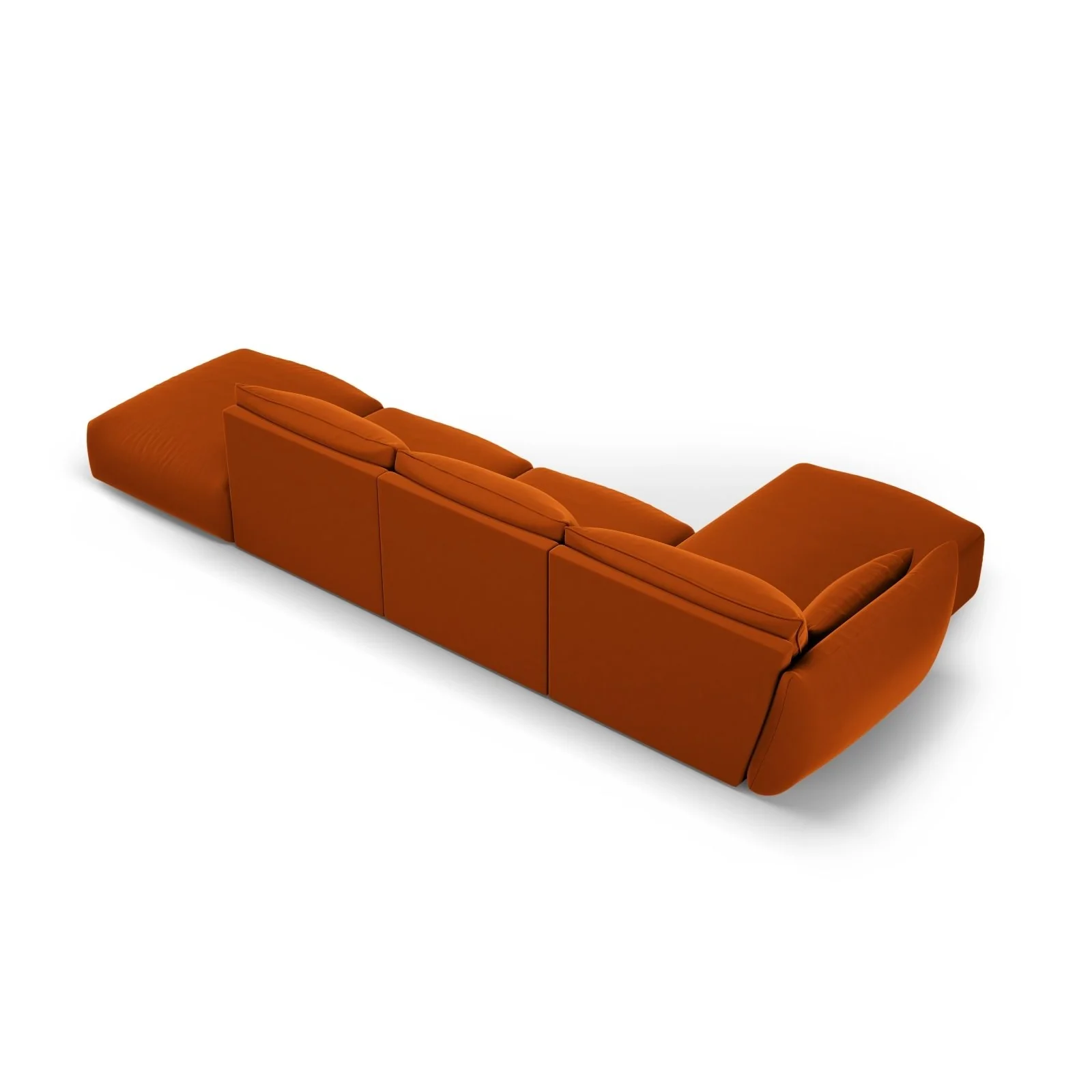 Matera 5-Sitzer Ecksofa, Linke Seite, aus Samt oder Chenille, 364x171x85 cm - Image 59
