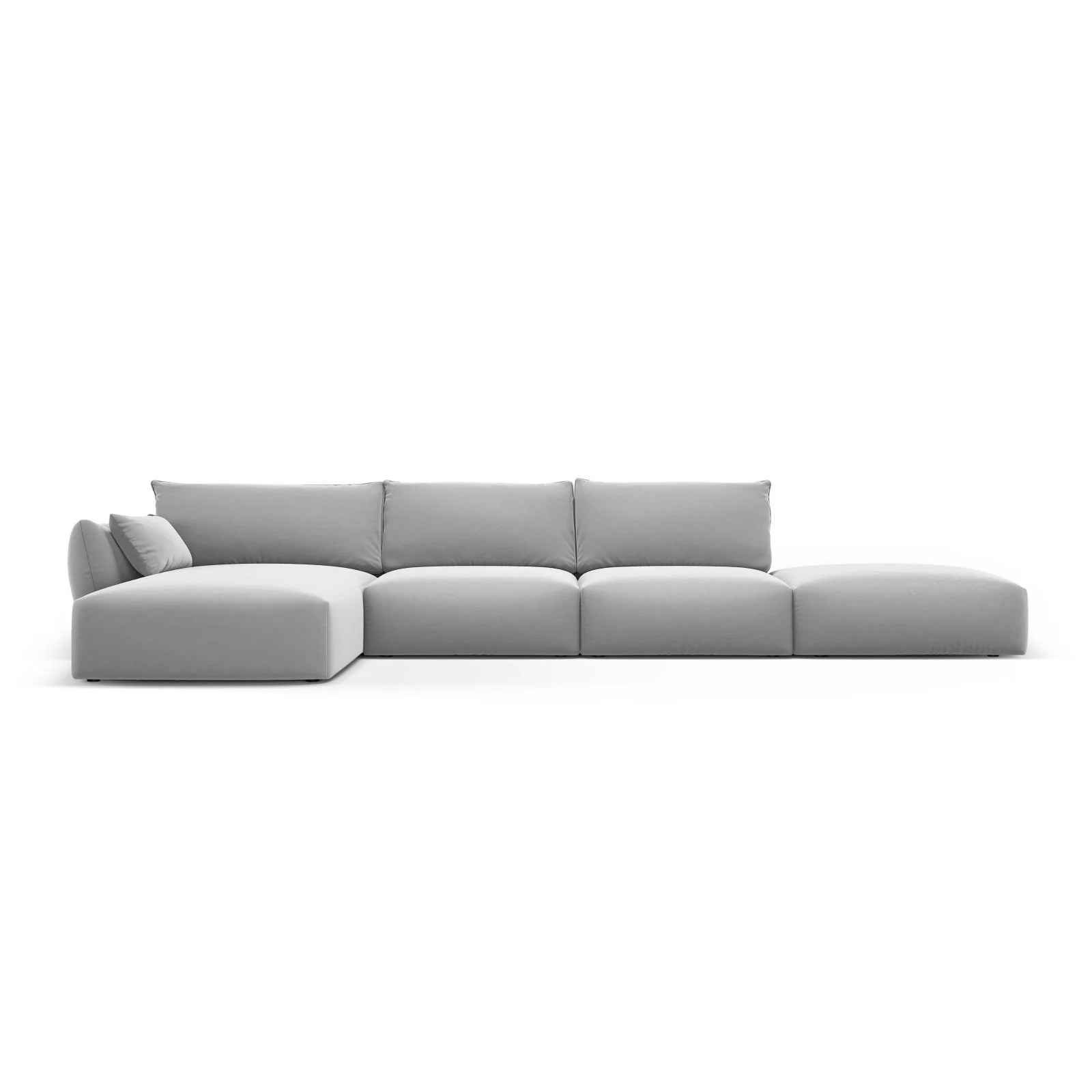 Matera 5-Sitzer Ecksofa, Linke Seite, aus Samt oder Chenille, 364x171x85 cm - Image 61