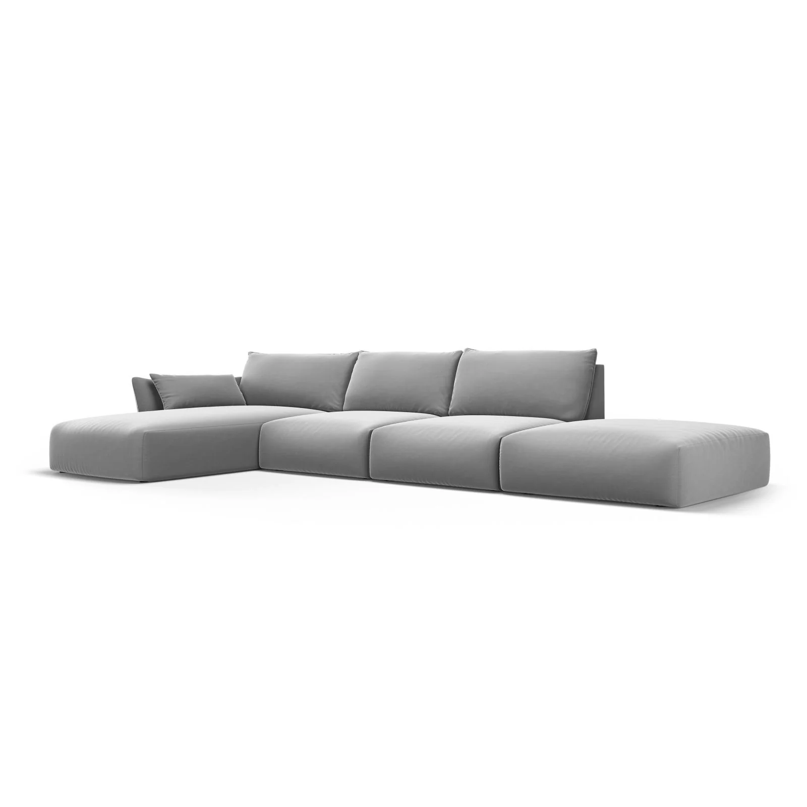 Matera 5-Sitzer Ecksofa, Linke Seite, aus Samt oder Chenille, 364x171x85 cm - Image 63