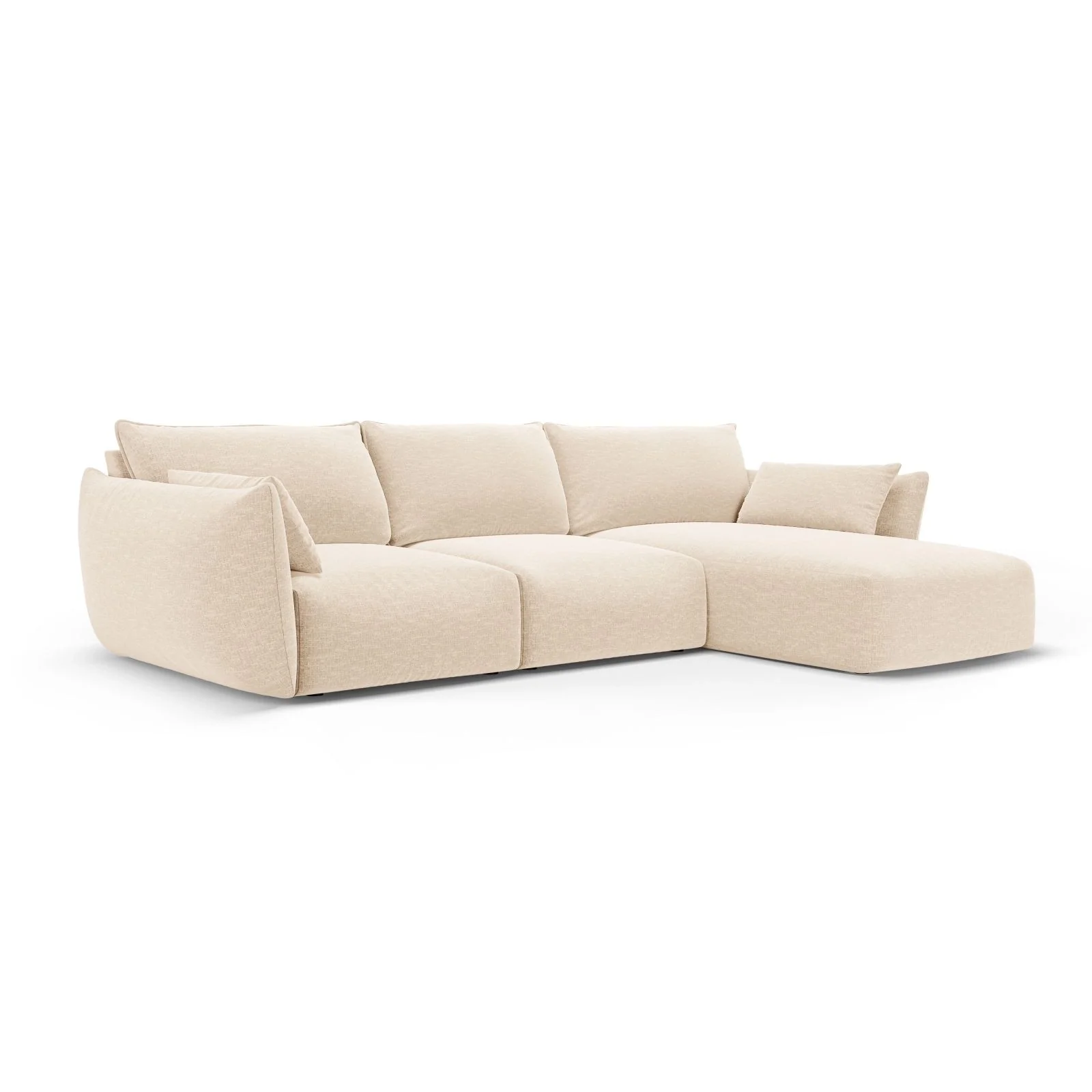 Matera 5-Sitzer Ecksofa, Rechte Seite, aus Samt oder Chenille, 280x171x85 cm - Image 2
