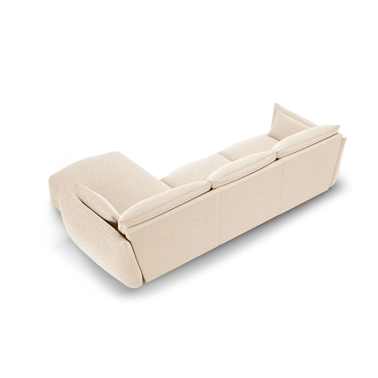 Matera 5-Sitzer Ecksofa, Rechte Seite, aus Samt oder Chenille, 280x171x85 cm - Image 3