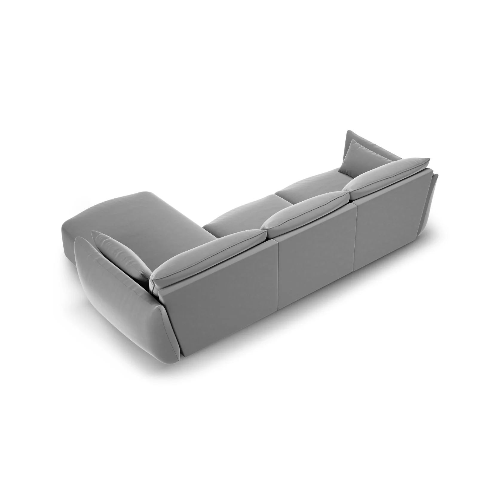 Matera 5-Sitzer Ecksofa, Rechte Seite, aus Samt oder Chenille, 280x171x85 cm - Image 51