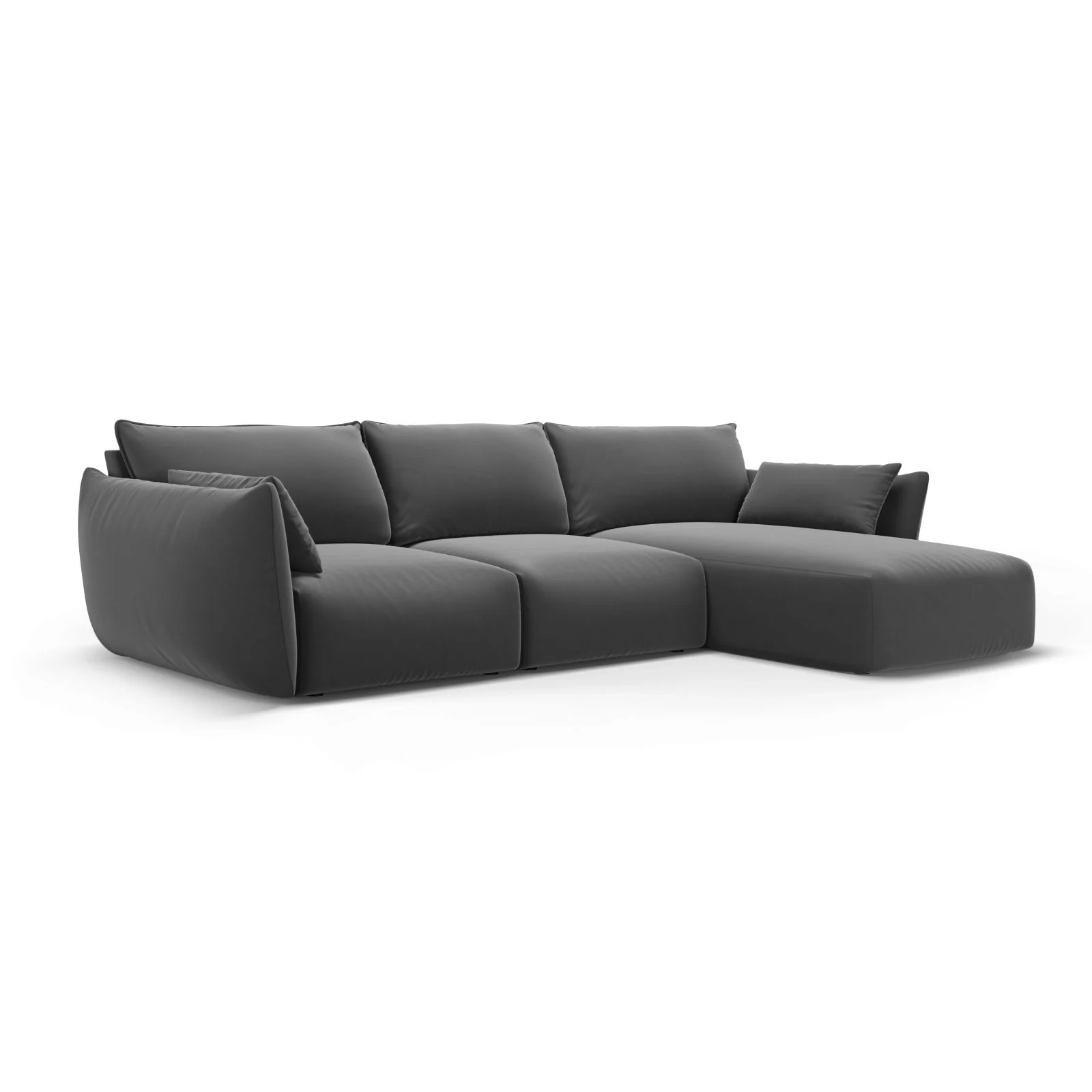 Matera 5-Sitzer Ecksofa, Rechte Seite, aus Samt oder Chenille, 280x171x85 cm - Image 54