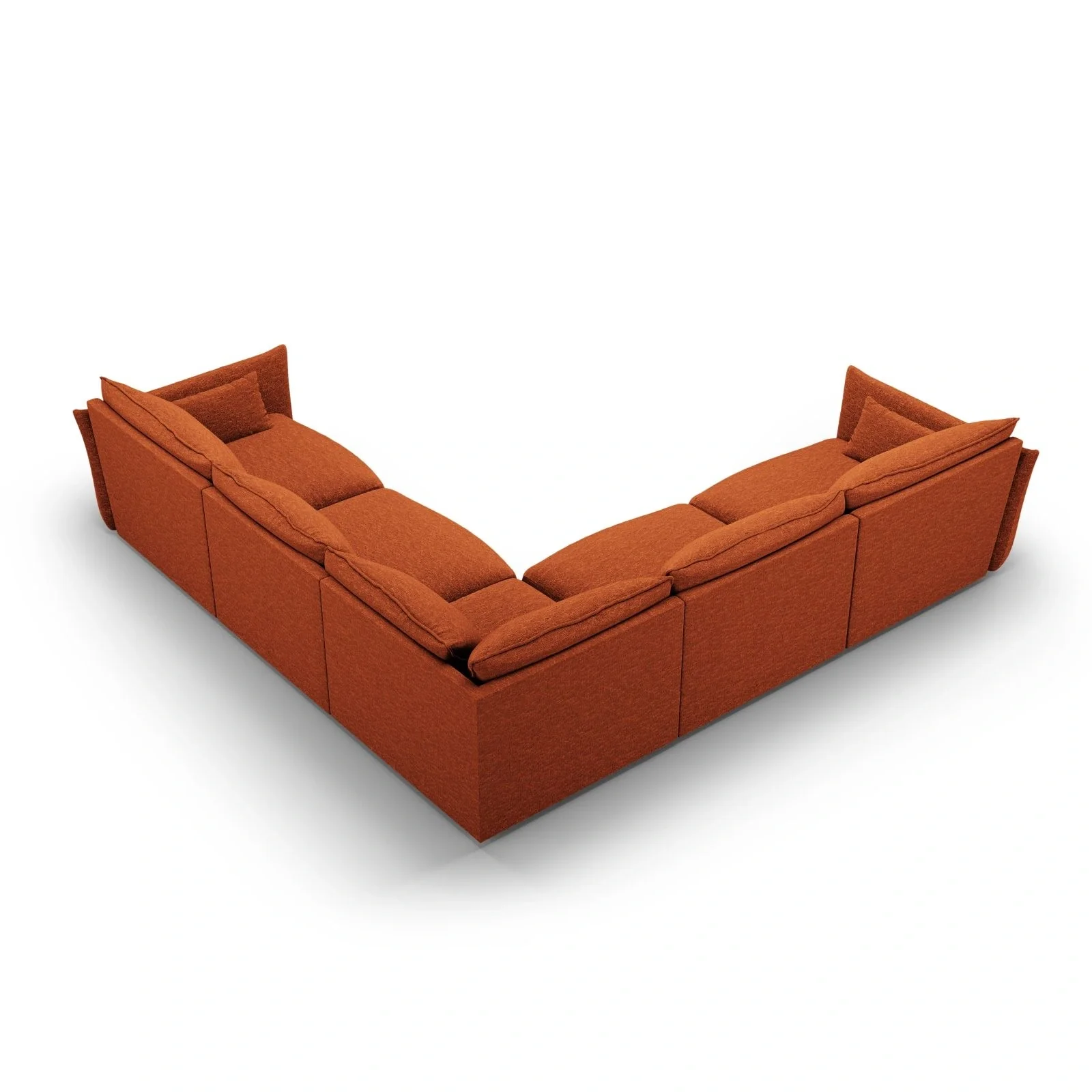 Matera 7-Sitzer Ecksofa, Symmetrisch, aus Samt oder Chenille, 286x286 cm - Image 14