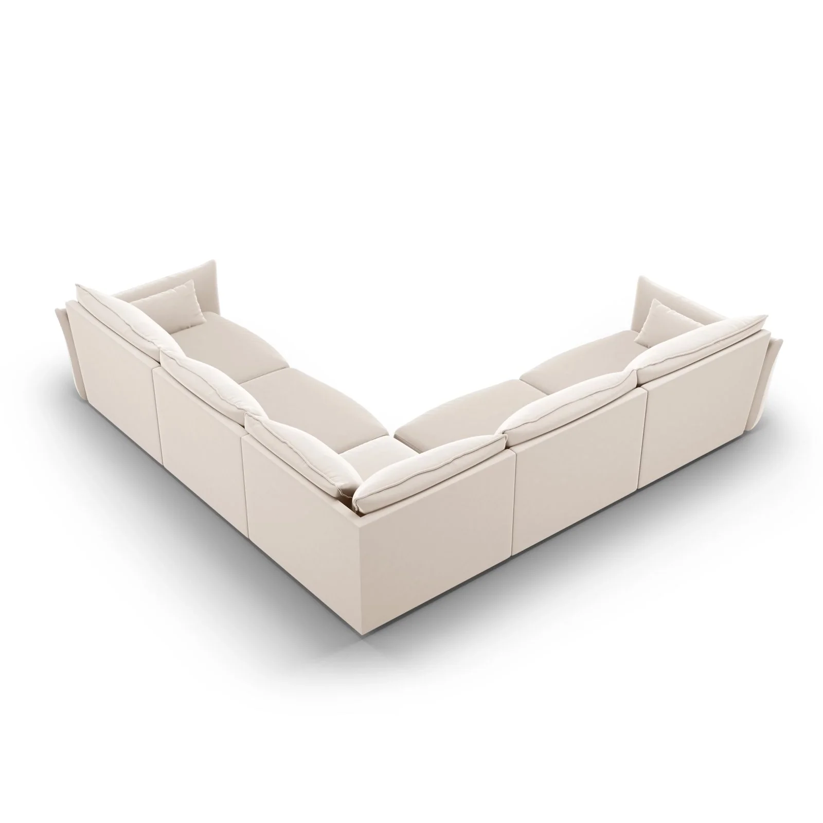 Matera 7-Sitzer Ecksofa, Symmetrisch, aus Samt oder Chenille, 286x286 cm - Image 39