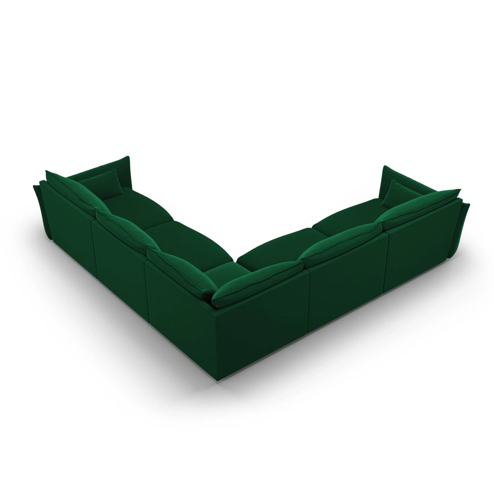 Matera 7-Sitzer Ecksofa, Symmetrisch, aus Samt oder Chenille, 286x286 cm - Image 49