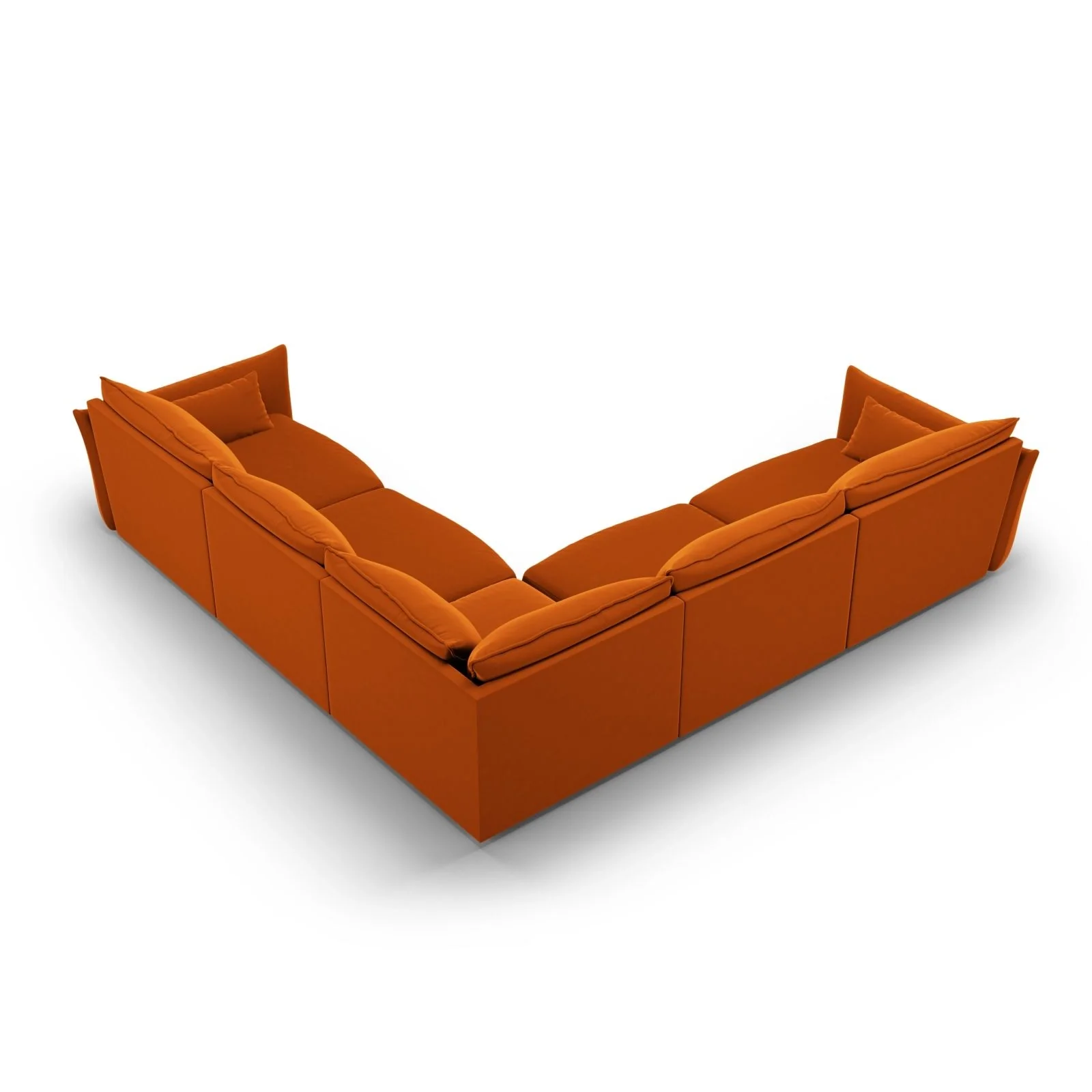 Matera 7-Sitzer Ecksofa, Symmetrisch, aus Samt oder Chenille, 286x286 cm - Image 59