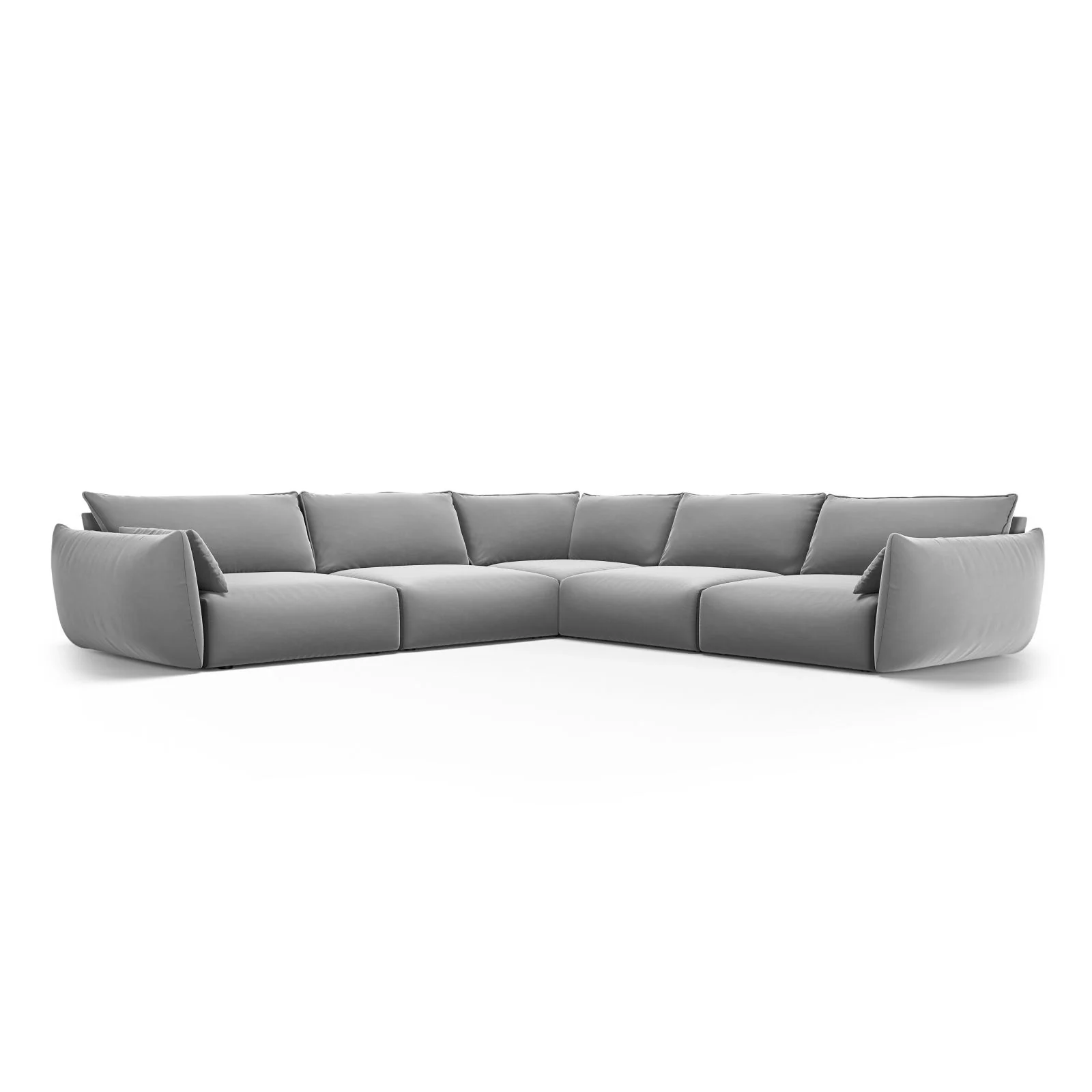 Matera 7-Sitzer Ecksofa, Symmetrisch, aus Samt oder Chenille, 286x286 cm - Image 61