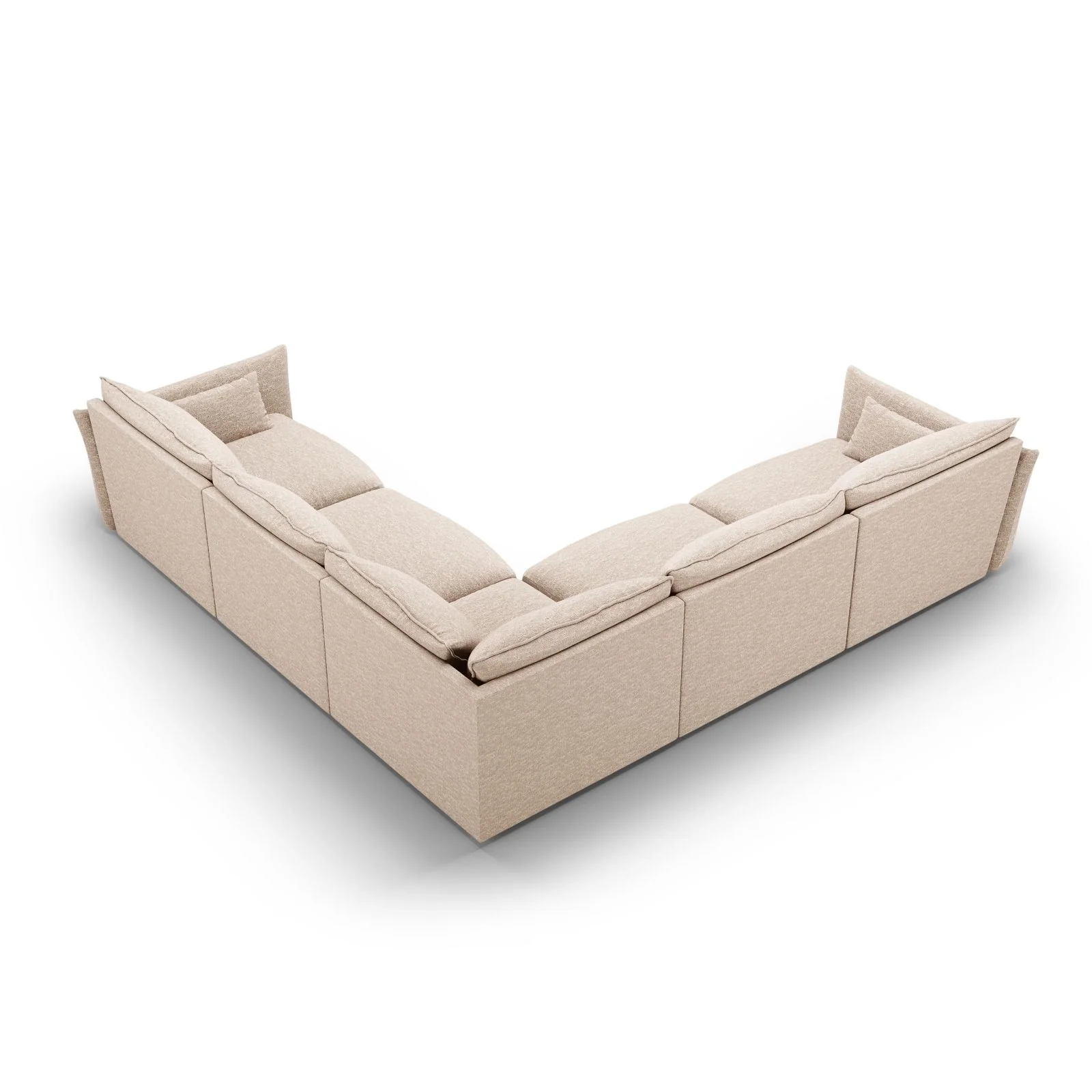 Matera 7-Sitzer Ecksofa, Symmetrisch, aus Samt oder Chenille, 286x286 cm - Image 9