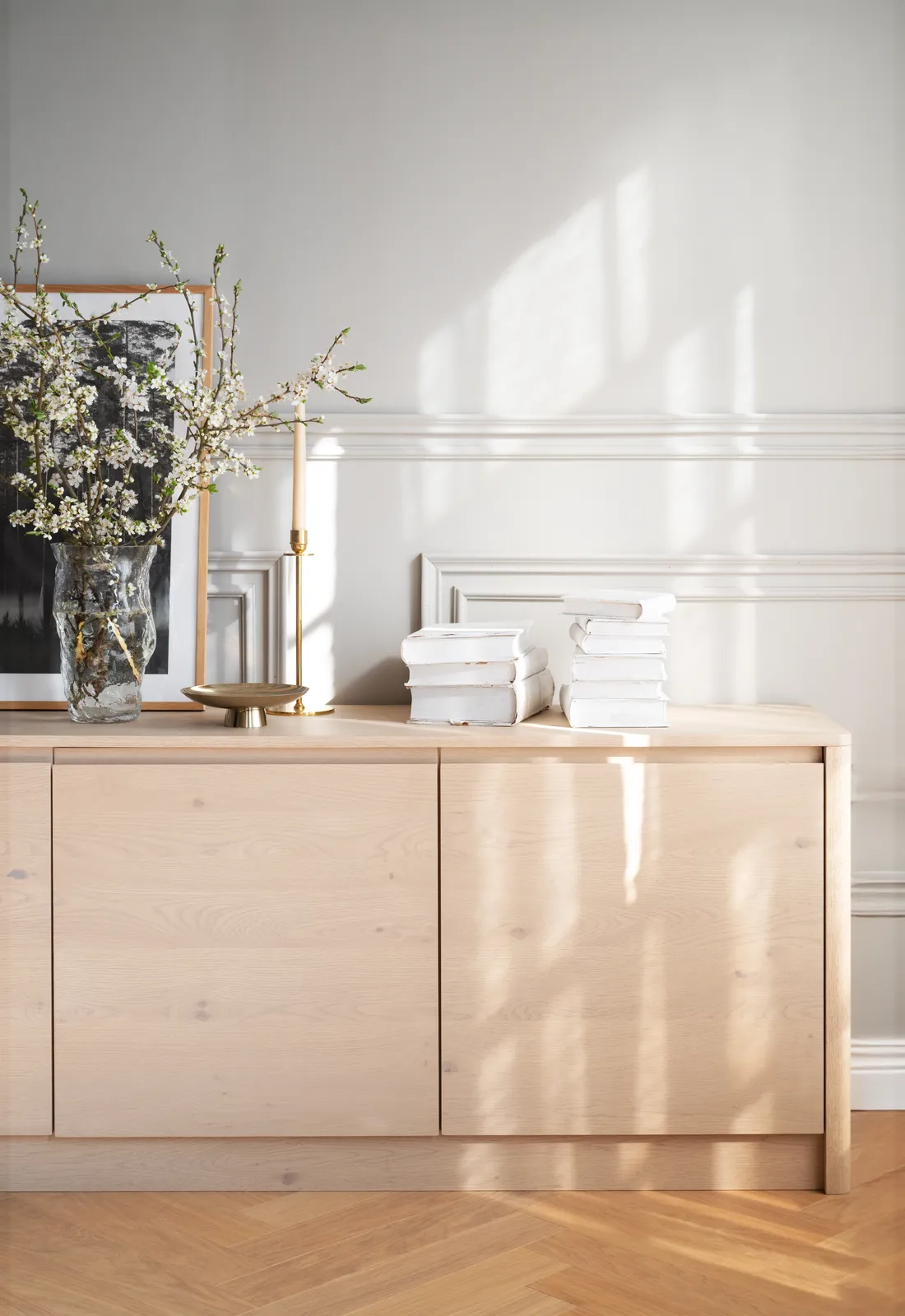 MELSTONE Sideboard aus Eiche Weiß pigmentiert 40x180x70cm - Image 3