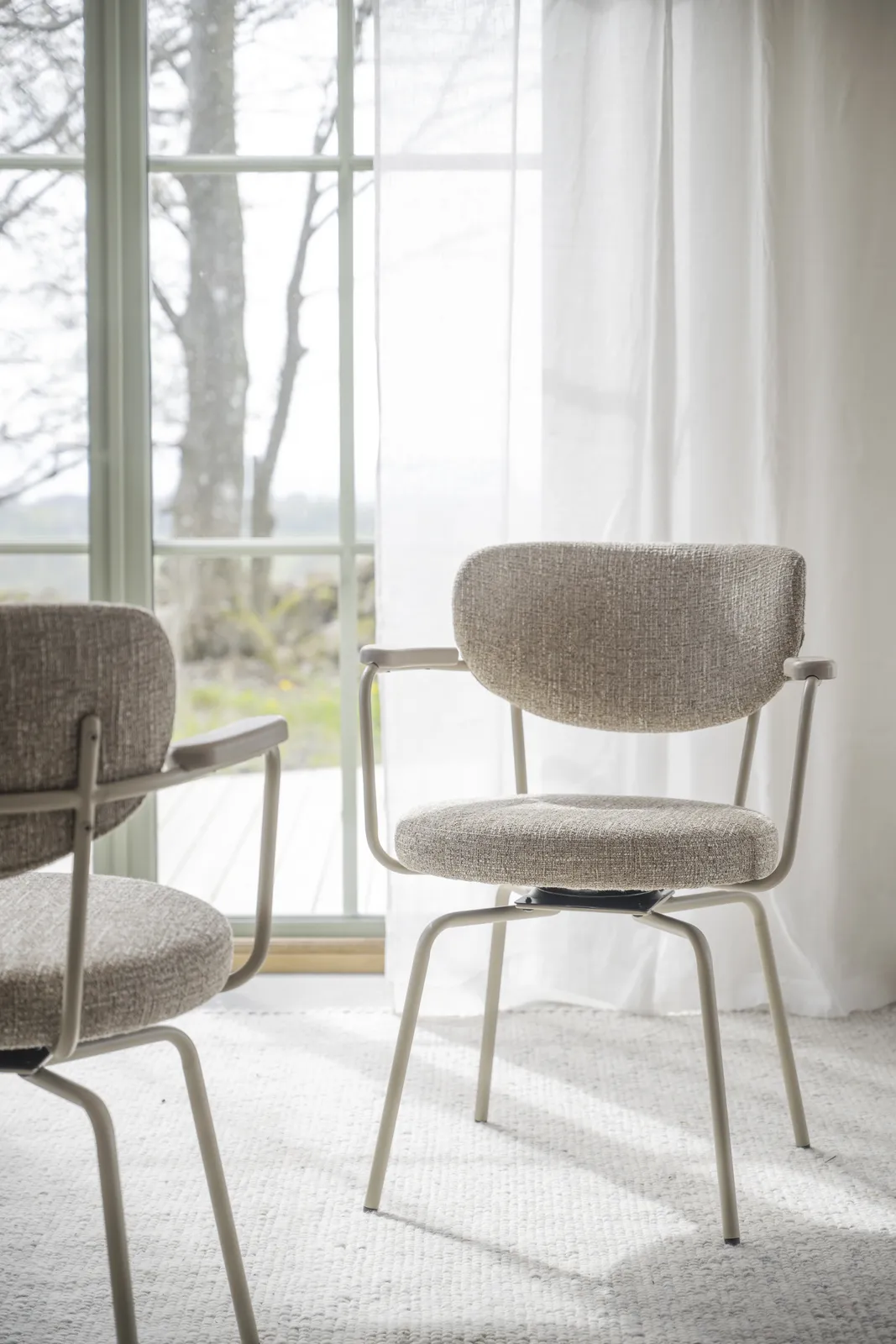 MERRICK Essstuhl Dunkelbeige/Beige 60x62x81cm - Image 2