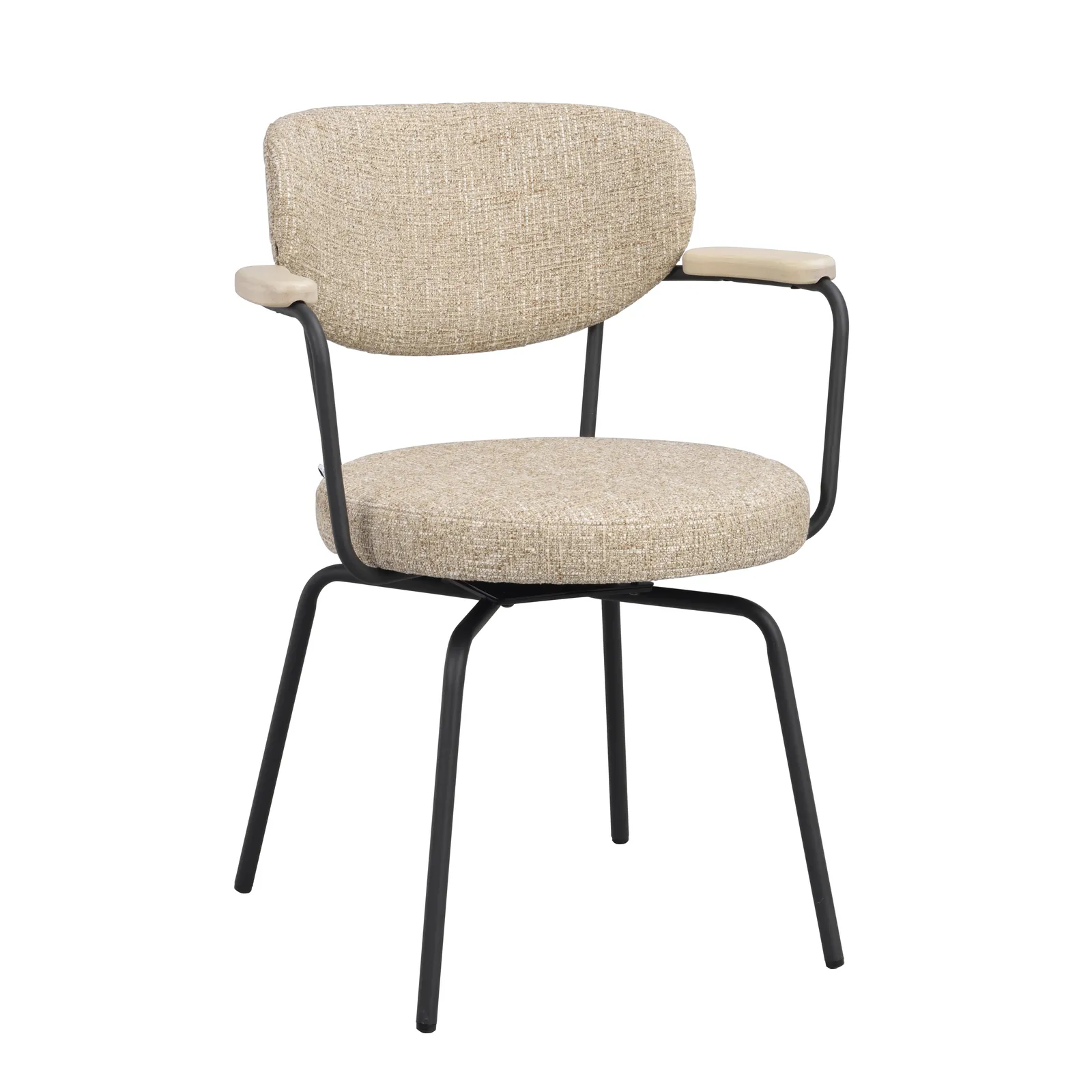 MERRICK Essstuhl Dunkelbeige/schwarz 60x62x81cm