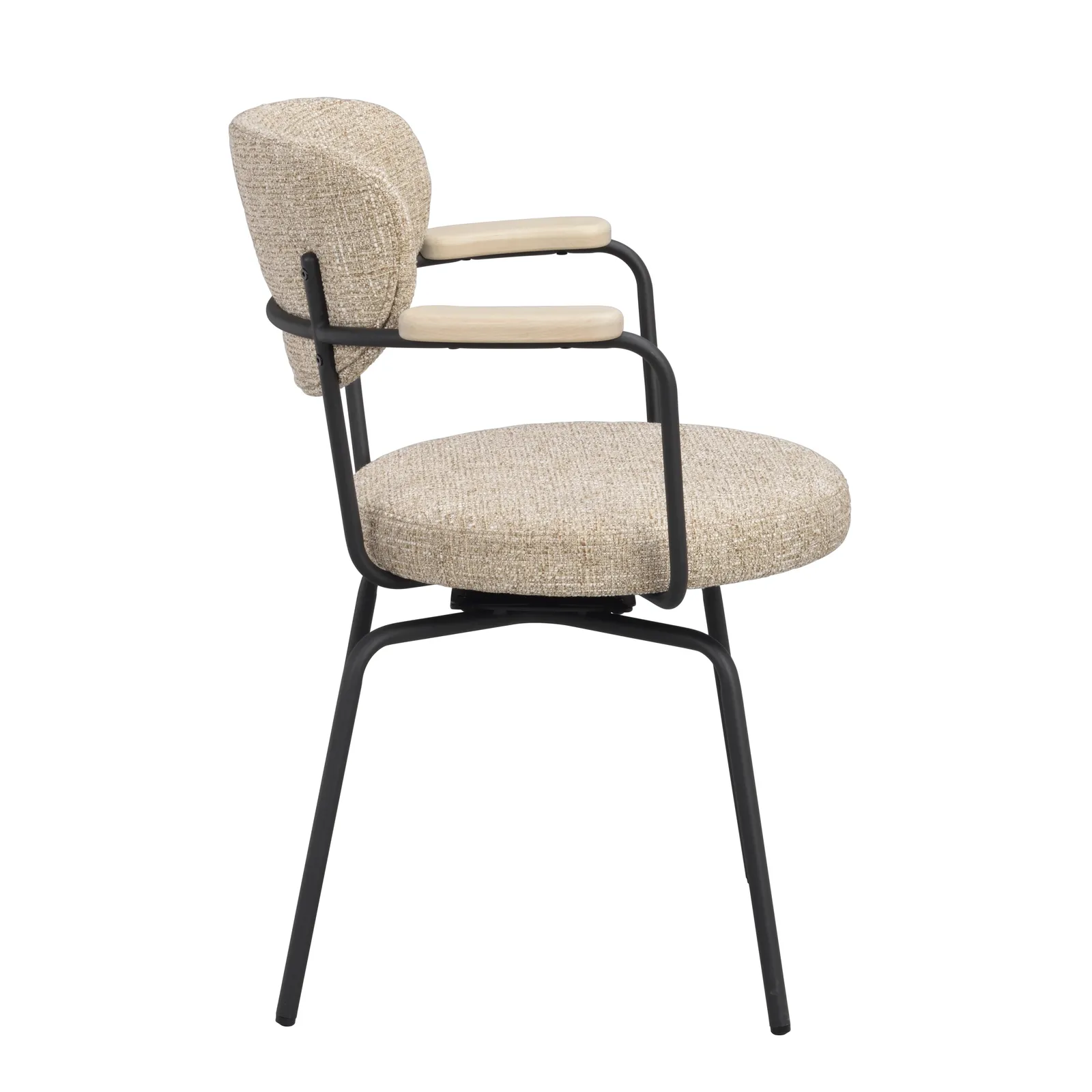 MERRICK Essstuhl Dunkelbeige/schwarz 60x62x81cm - Image 4