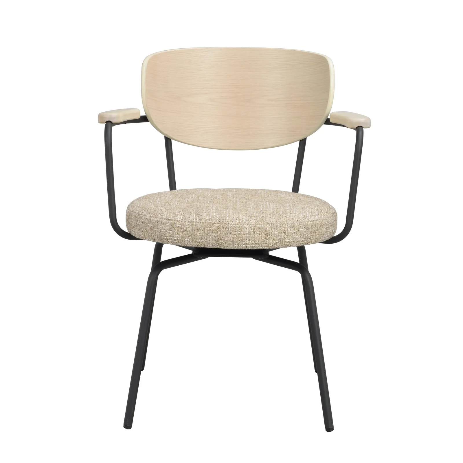 MERRICK Essstuhl Dunkelbeige/Weiß pigmentiert/Schwarz 60x62x81cm - Image 3