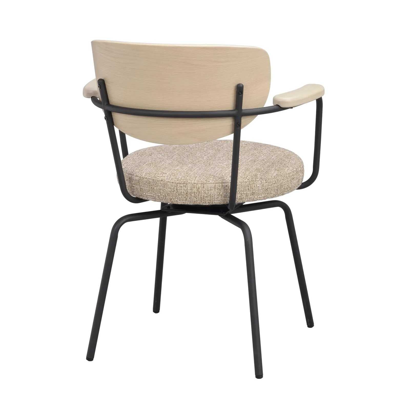 MERRICK Essstuhl Dunkelbeige/Weiß pigmentiert/Schwarz 60x62x81cm - Image 5