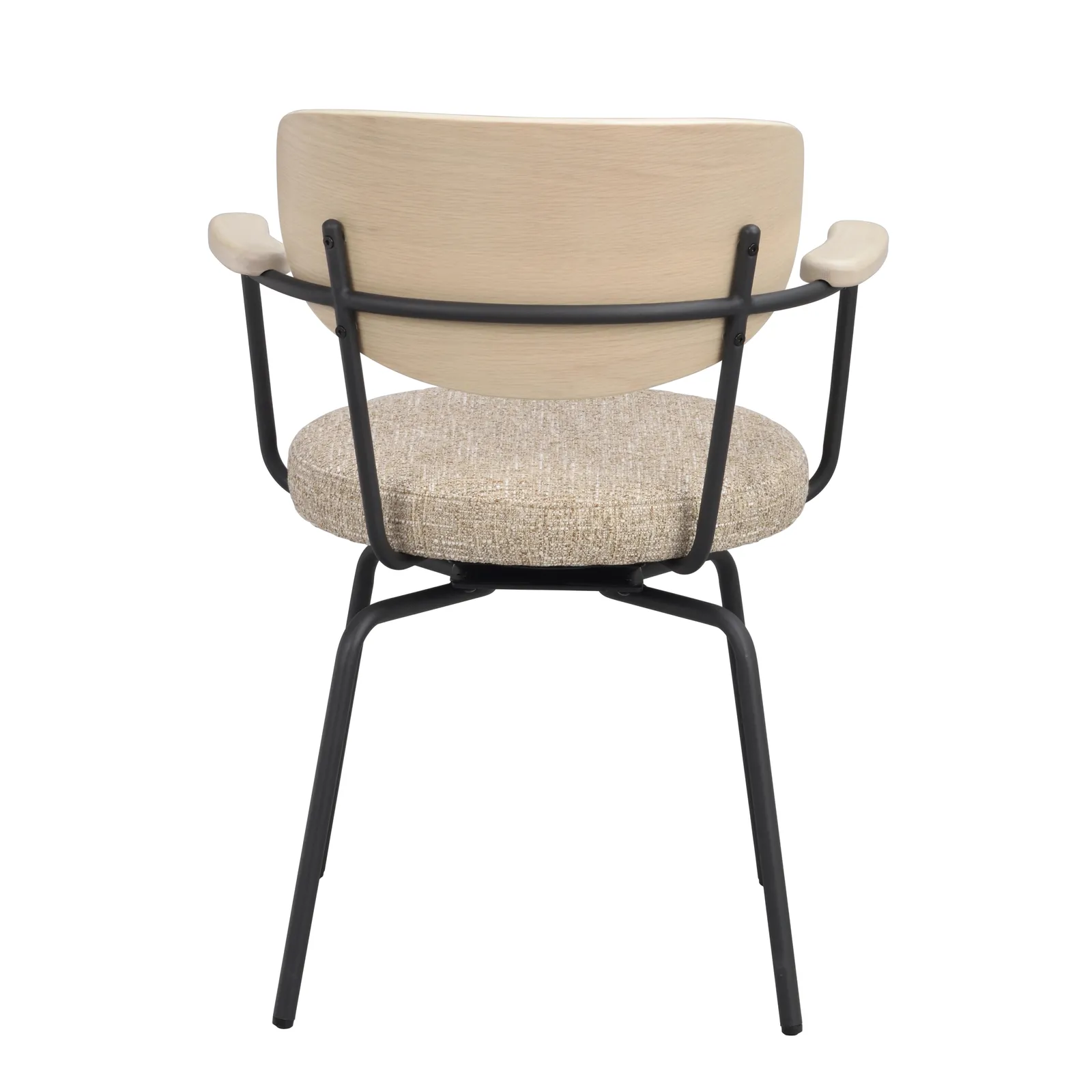 MERRICK Essstuhl Dunkelbeige/Weiß pigmentiert/Schwarz 60x62x81cm - Image 6