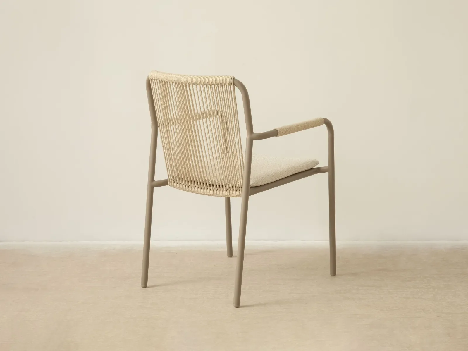 Gartenstuhl Peralta aus Aluminium und geflochtenem Seil Beige 62x57x83.5 - Image 6