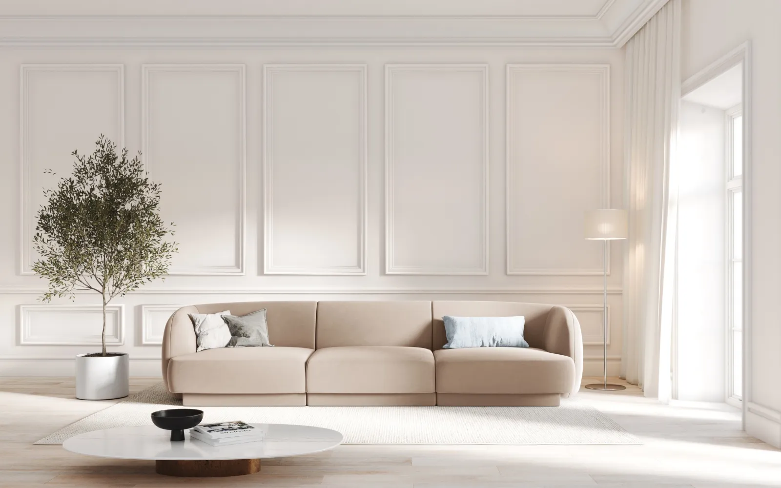 Miley 3-Sitzer Sofa mit Bezug aus Samt oder Boucle, 255x90 cm - Image 38