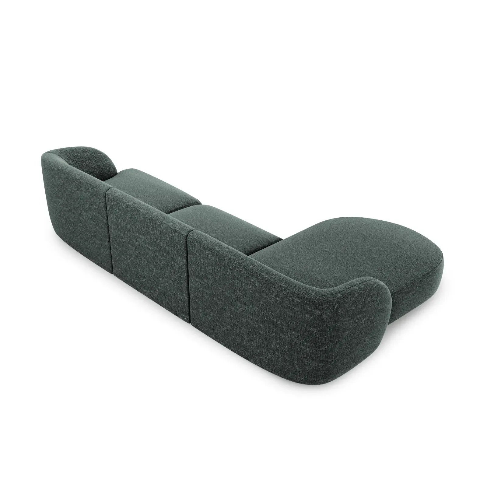 Miley 4-Sitzer Ecksofa Links mit Bezug aus Samt oder Chenille, 255x156 cm - Image 13