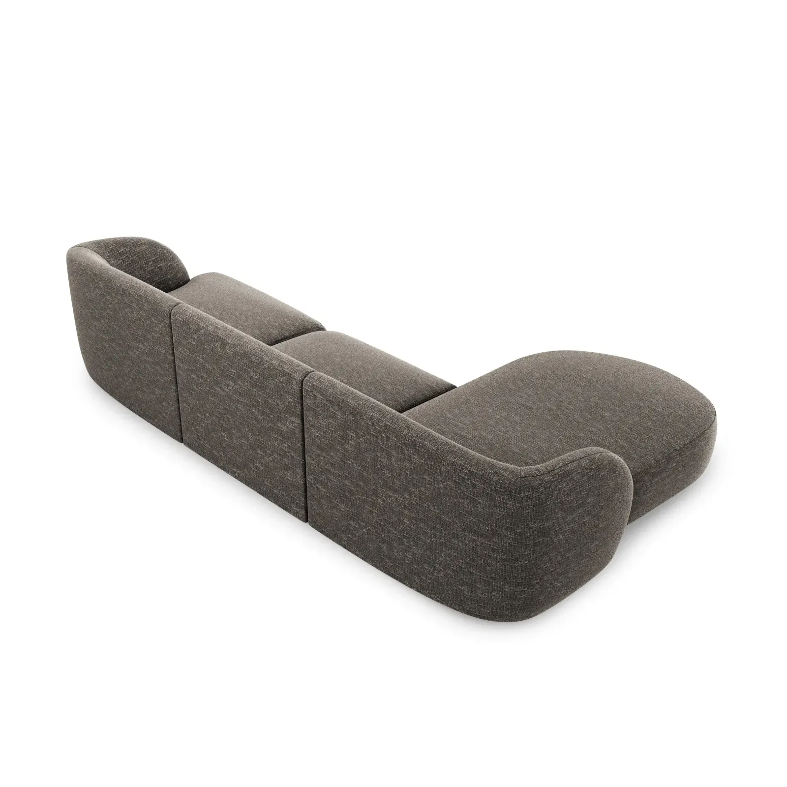 Miley 4-Sitzer Ecksofa Links mit Bezug aus Samt oder Chenille, 255x156 cm - Image 28