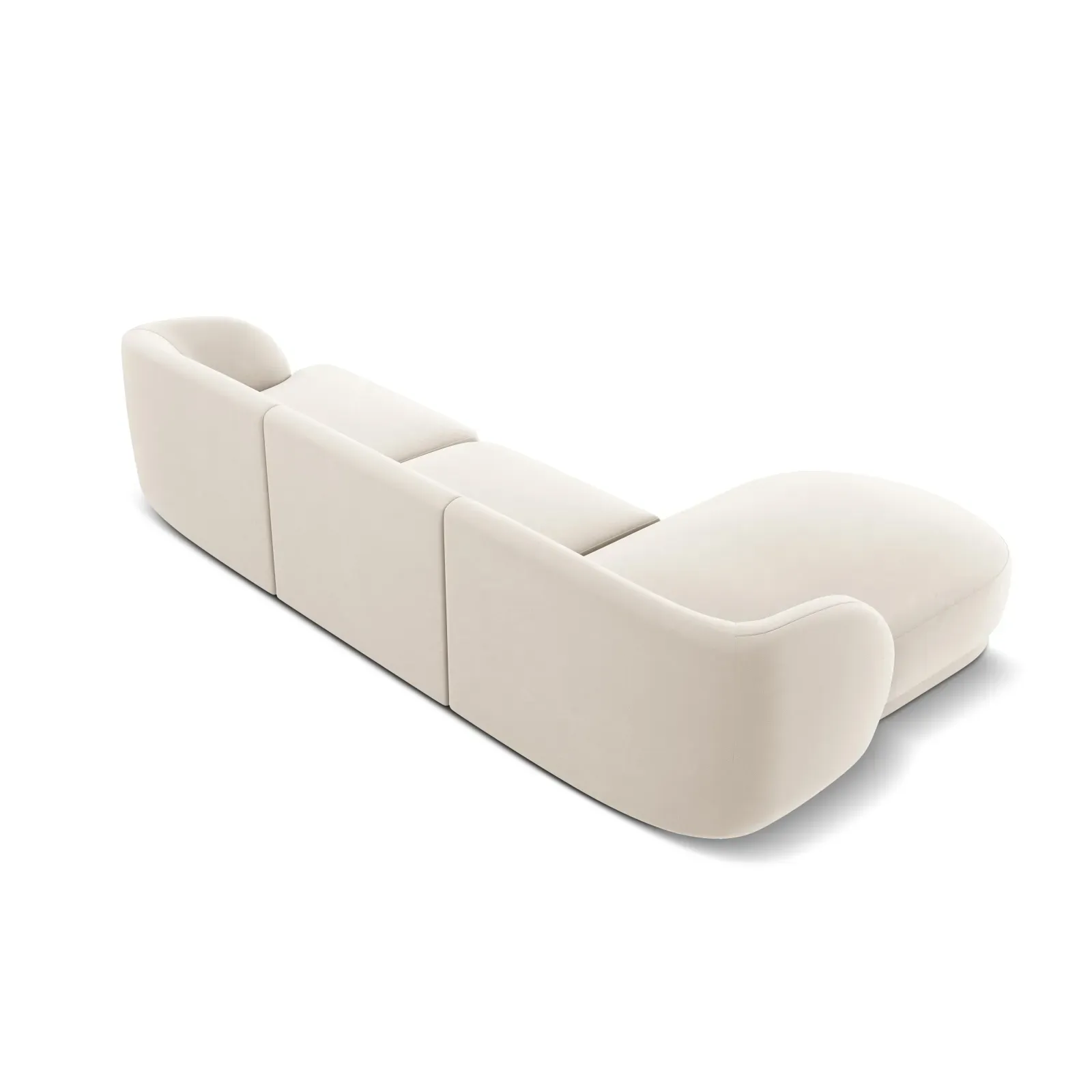 Miley 4-Sitzer Ecksofa Links mit Bezug aus Samt oder Chenille, 255x156 cm - Image 39