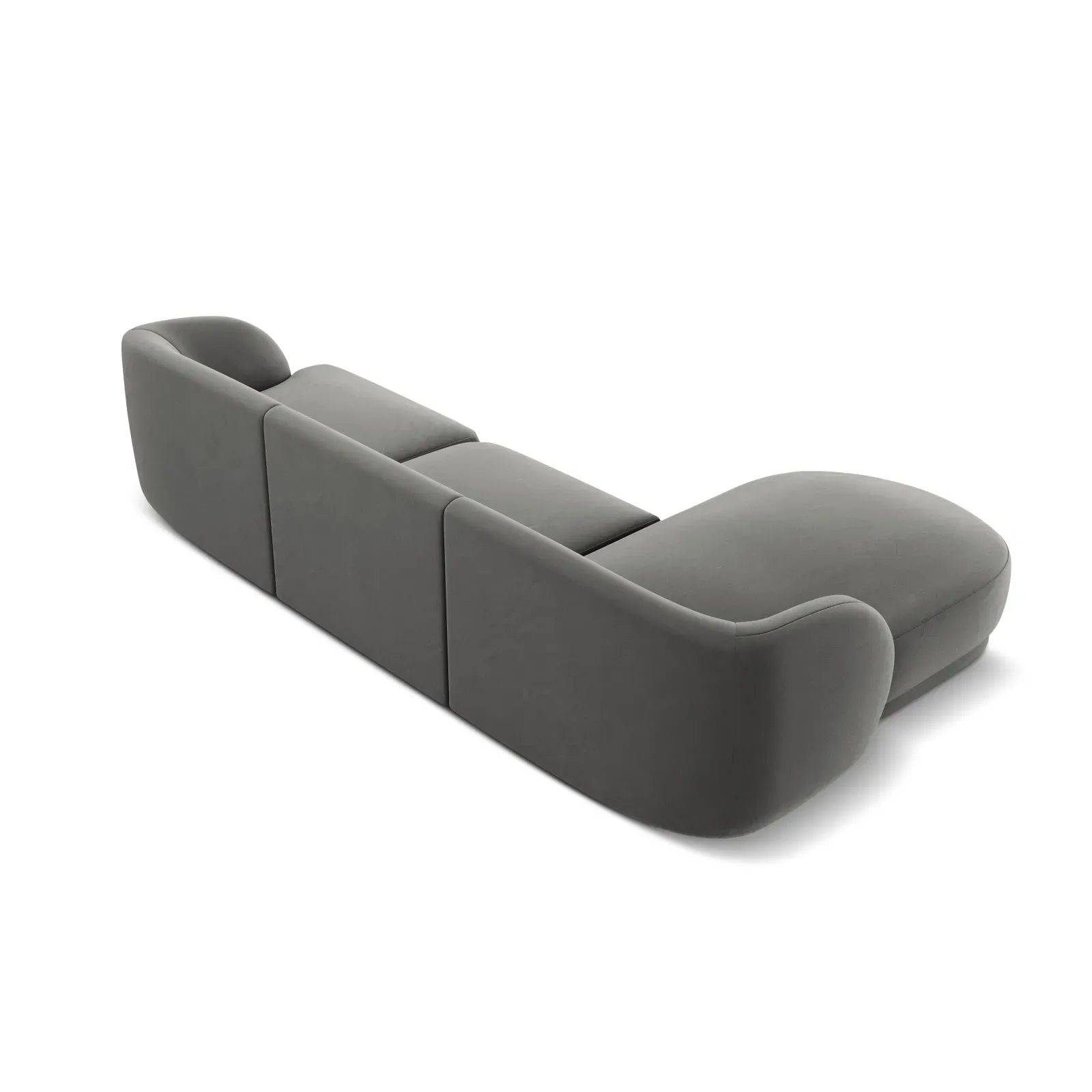 Miley 4-Sitzer Ecksofa Links mit Bezug aus Samt oder Chenille, 255x156 cm - Image 51