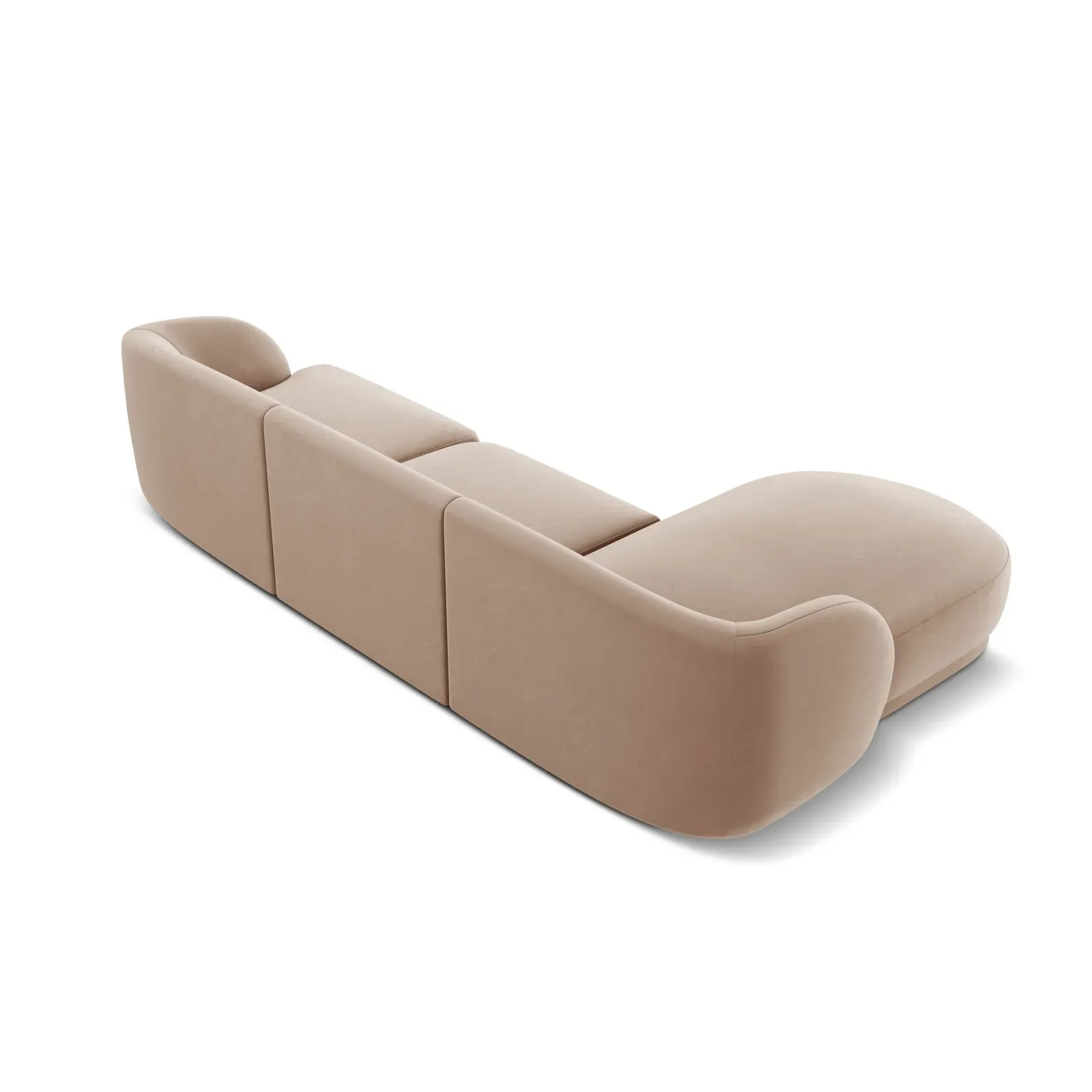 Miley 4-Sitzer Ecksofa Links mit Bezug aus Samt oder Chenille, 255x156 cm - Image 69