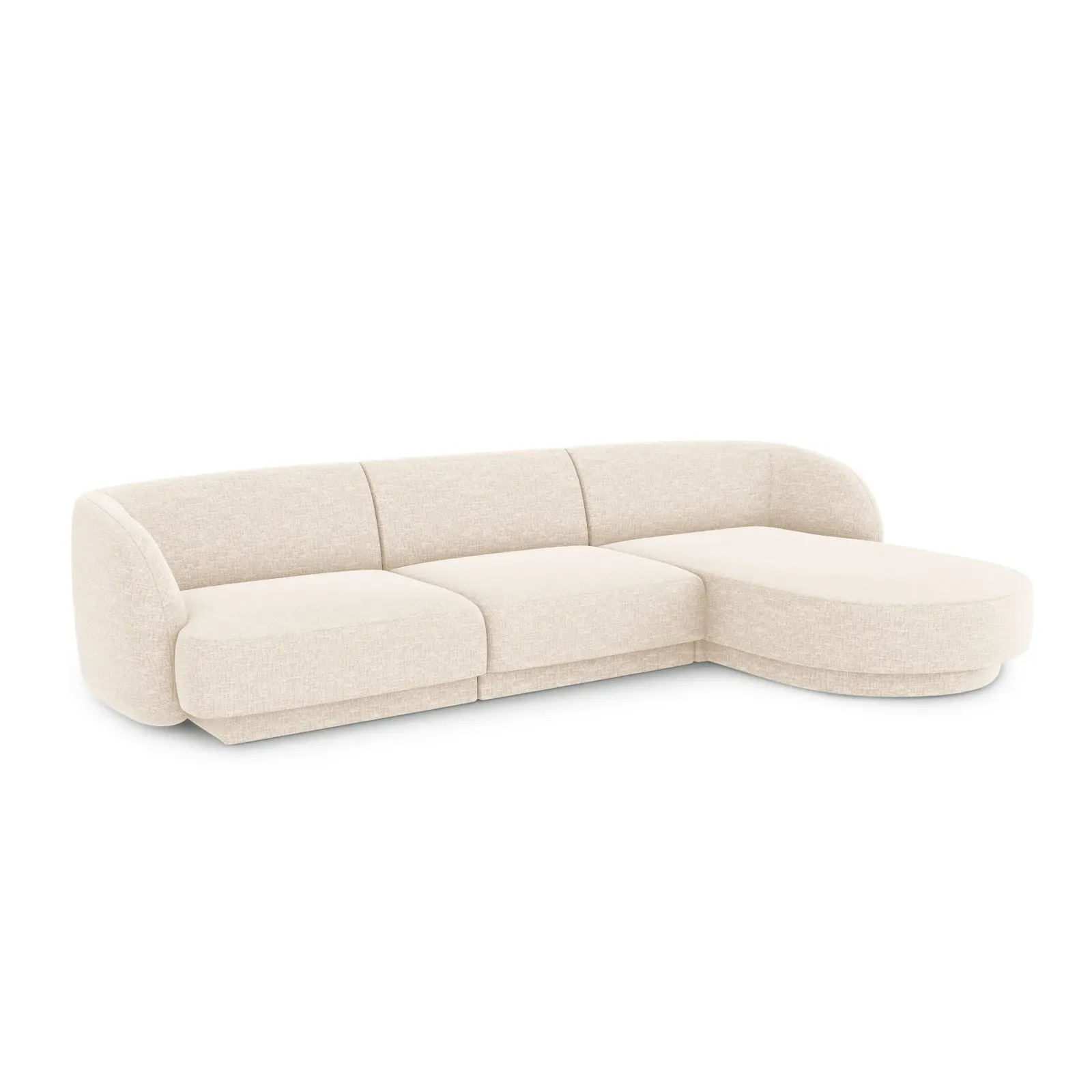 Miley 4-Sitzer Ecksofa Rechts mit Bezug aus Samt oder Chenille, 255x156 cm - Image 2