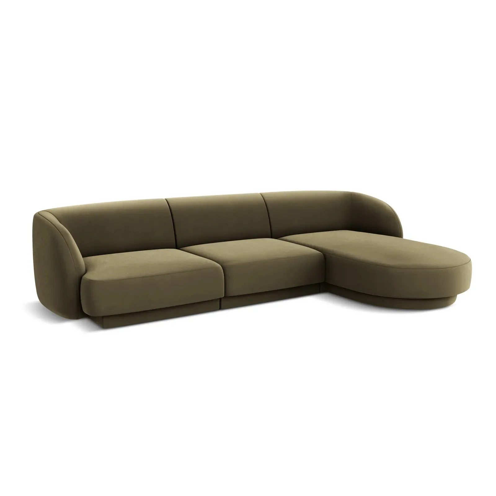 Miley 4-Sitzer Ecksofa Rechts mit Bezug aus Samt oder Chenille, 255x156 cm - Image 80