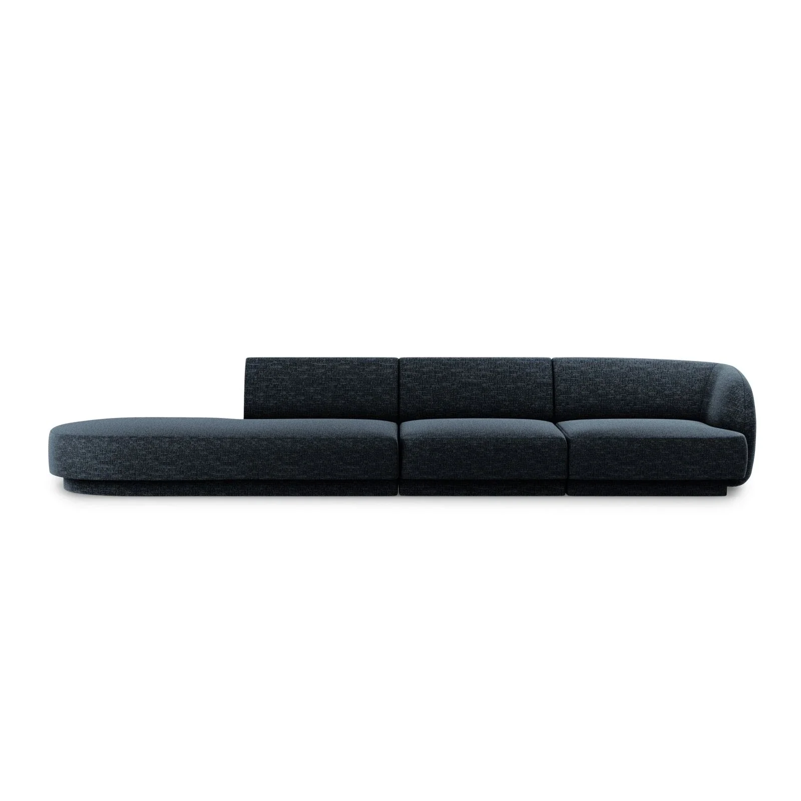 Miley 4-Sitzer Sofa, Linke Seite offen, in Samt Boucle oder Chenille, 323x90 cm - Image 16