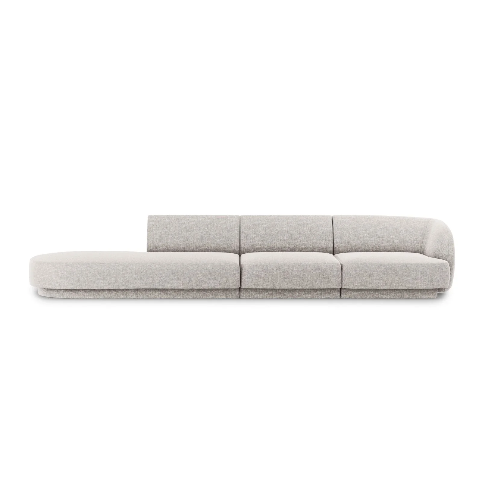 Miley 4-Sitzer Sofa, Linke Seite offen, in Samt Boucle oder Chenille, 323x90 cm - Image 21