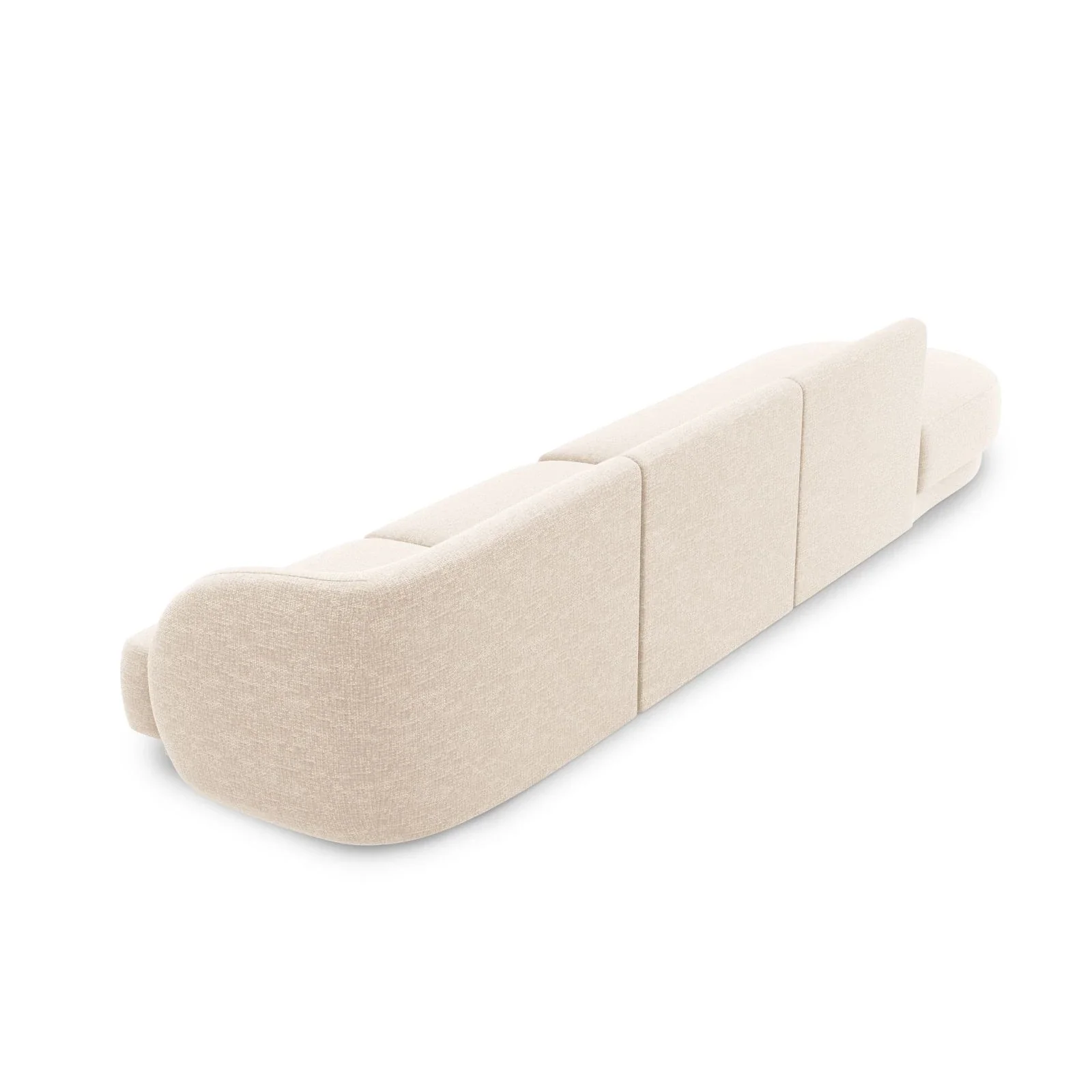 Miley 4-Sitzer Sofa, Linke Seite offen, in Samt Boucle oder Chenille, 323x90 cm - Image 4