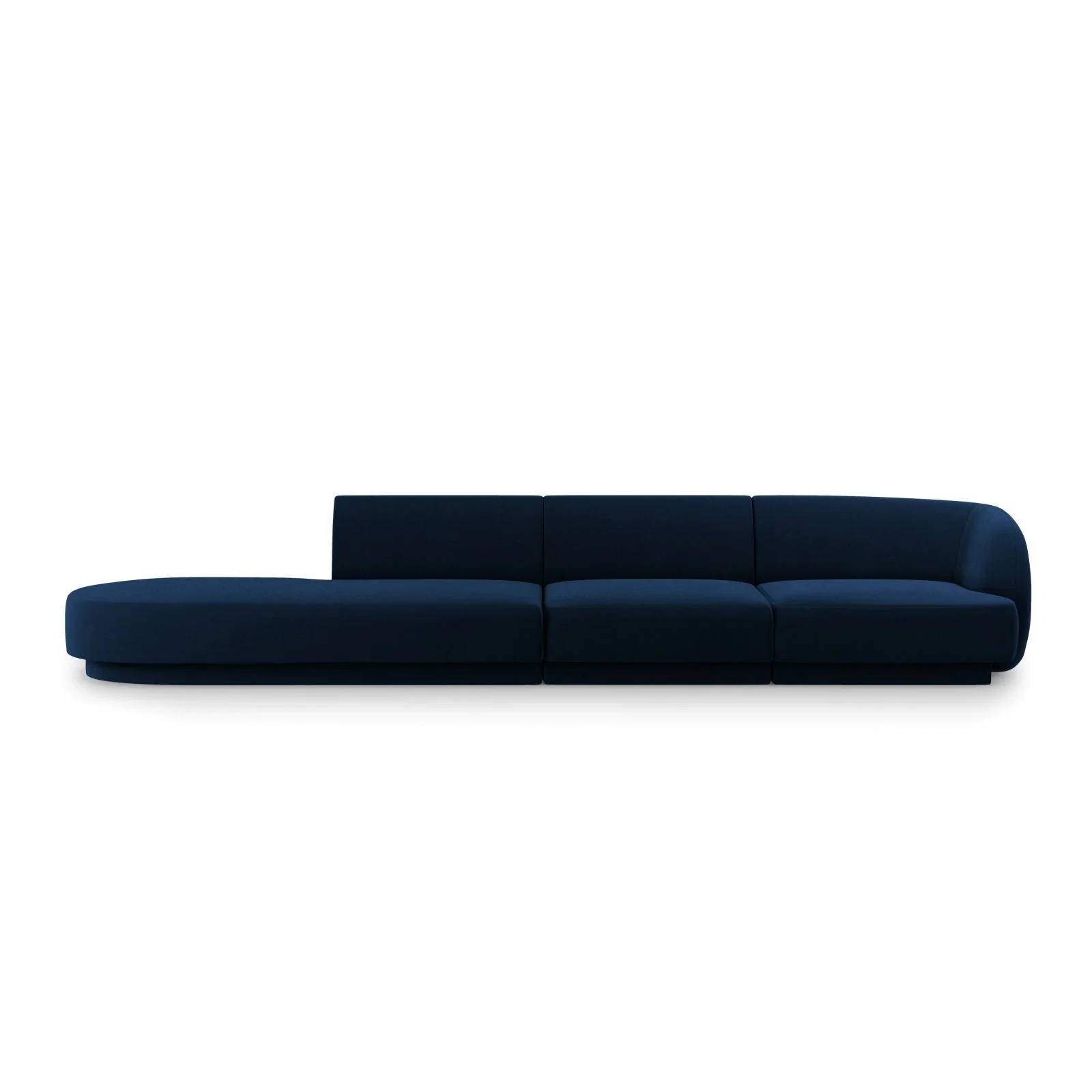 Miley 4-Sitzer Sofa, Linke Seite offen, in Samt Boucle oder Chenille, 323x90 cm - Image 41