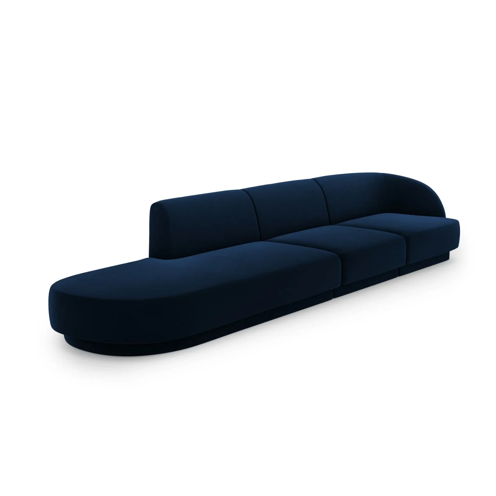 Miley 4-Sitzer Sofa, Linke Seite offen, in Samt Boucle oder Chenille, 323x90 cm - Image 43
