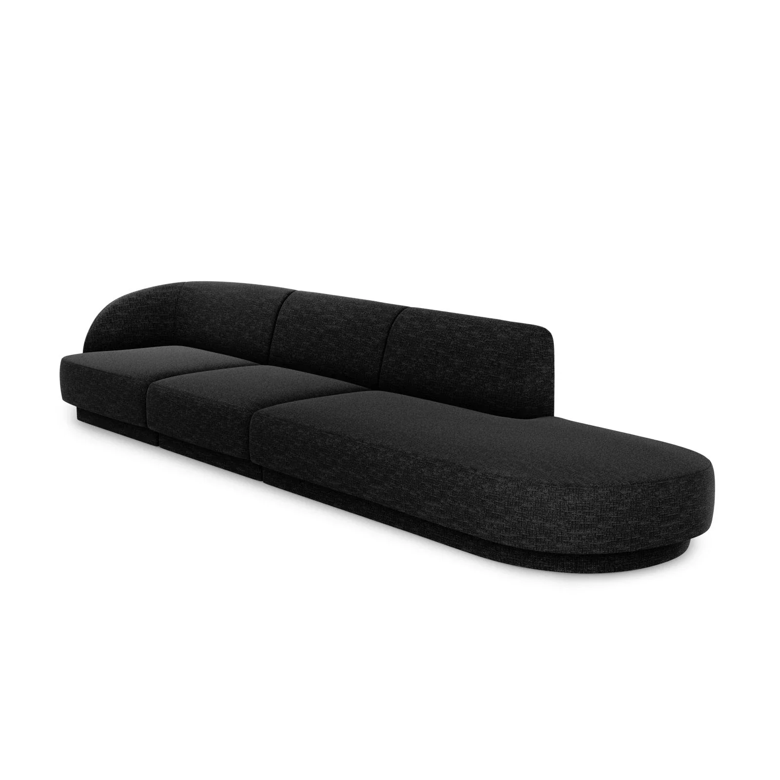 Miley 4-Sitzer Sofa, Rechte Seite offen, in Samt, Boucle oder Chenille, 323x90 cm - Image 33