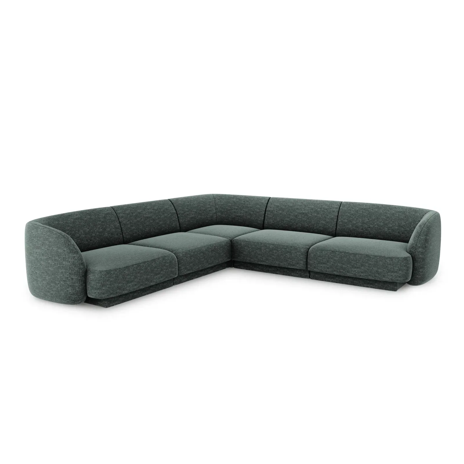 Miley 5-Sitzer Ecksofa mit Bezug aus Chenille, 255x255 cm - Image 9