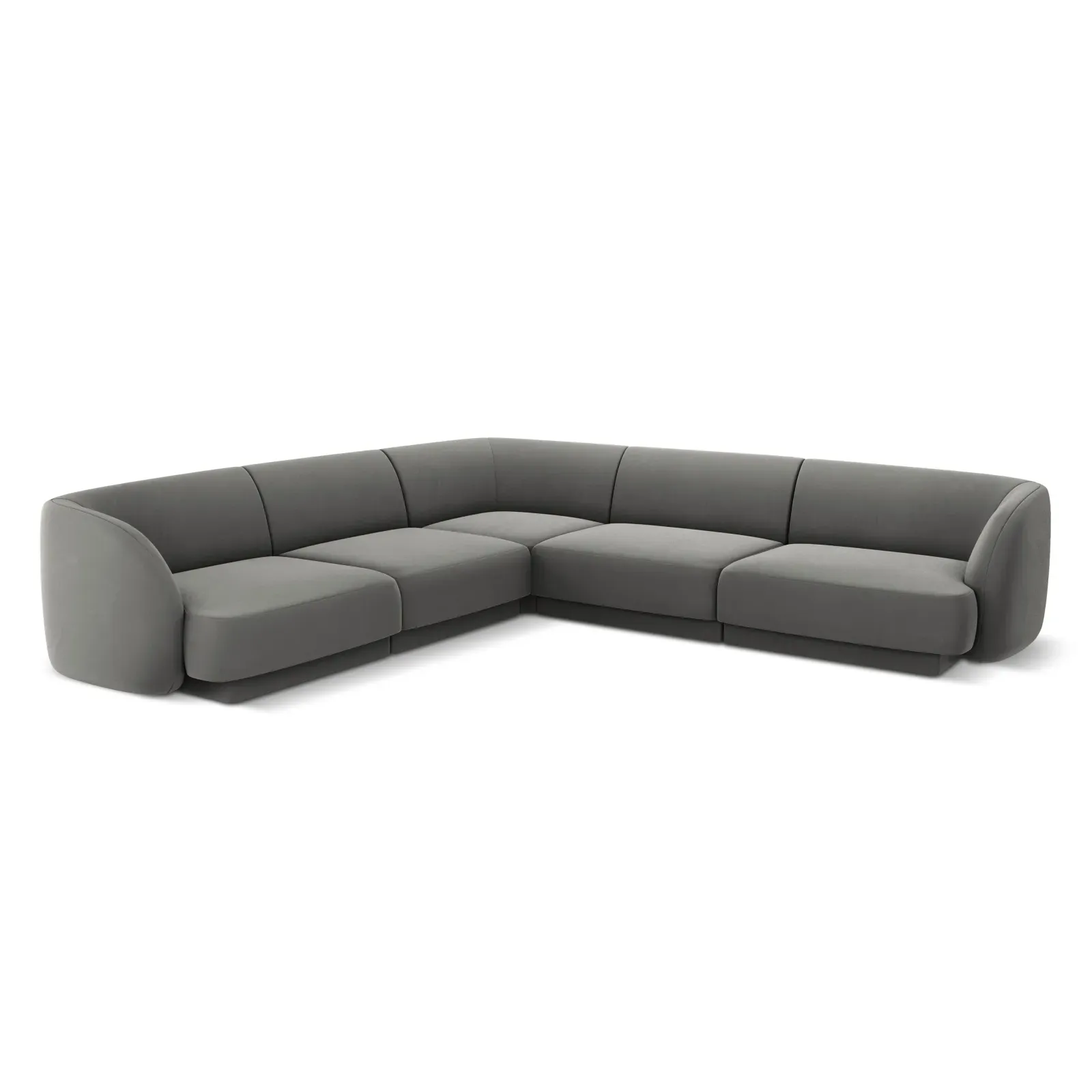Miley 5-Sitzer Ecksofa mit Bezug aus Samt oder Boucle, 255x255 cm - Image 17