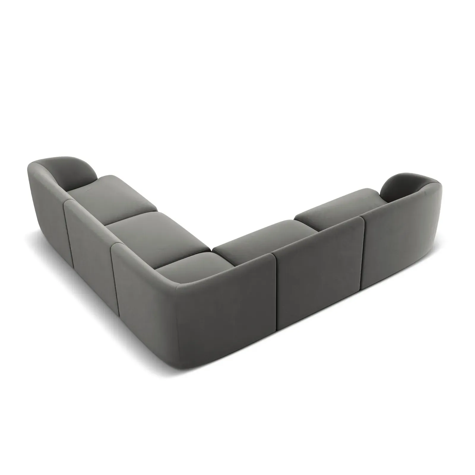 Miley 5-Sitzer Ecksofa mit Bezug aus Samt oder Boucle, 255x255 cm - Image 19