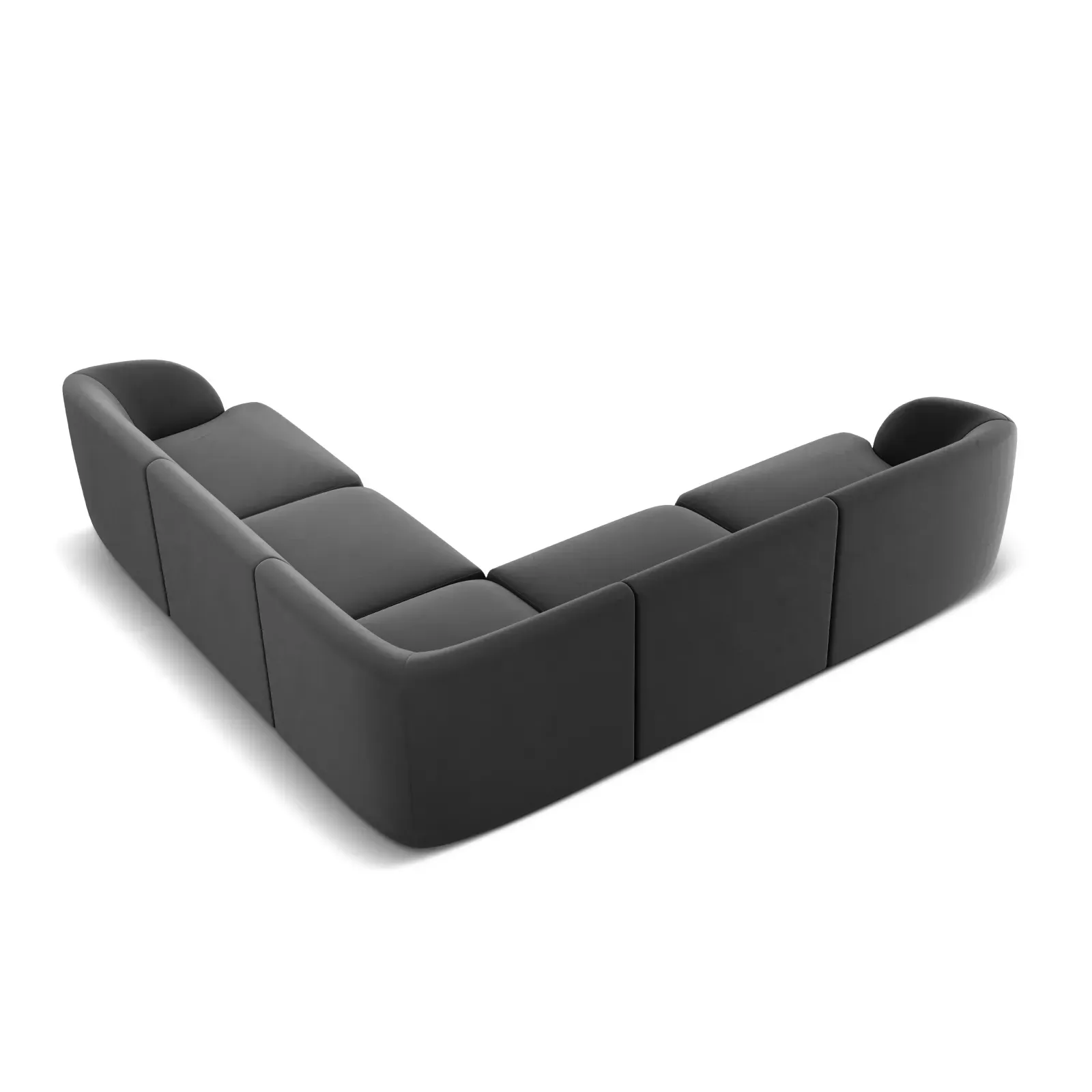 Miley 5-Sitzer Ecksofa mit Bezug aus Samt oder Boucle, 255x255 cm - Image 24