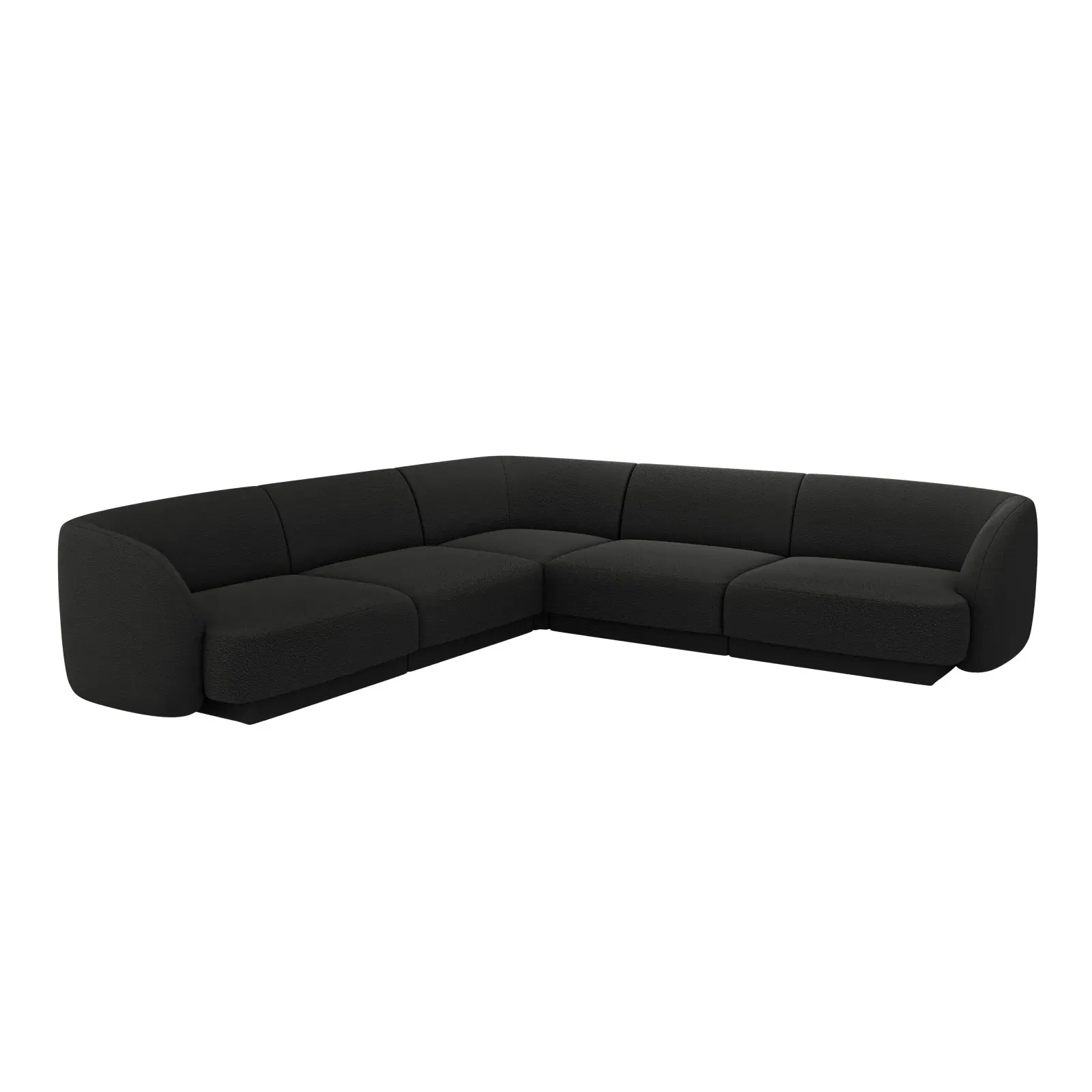 Miley 5-Sitzer Ecksofa mit Bezug aus Samt oder Boucle, 255x255 cm - Image 3