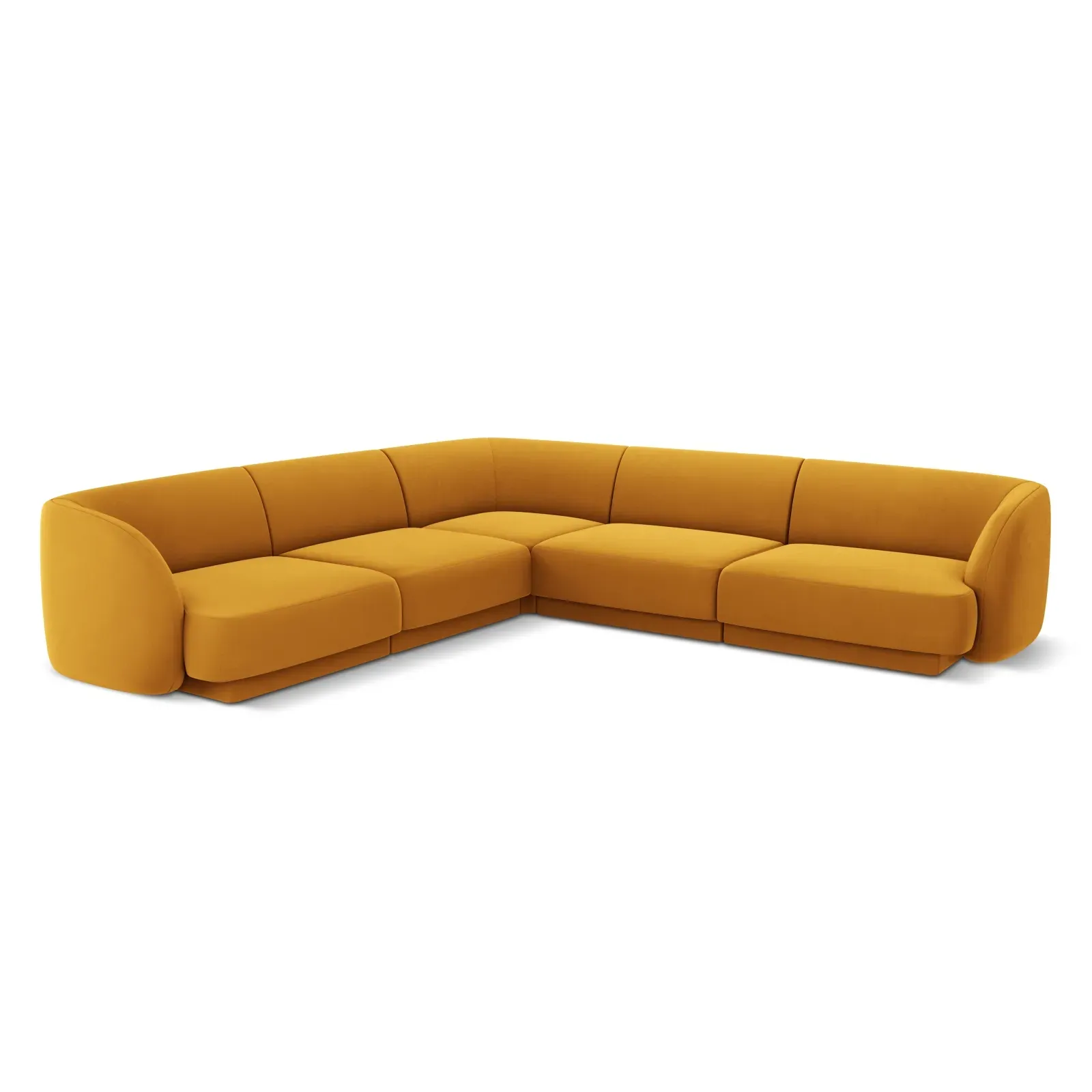 Miley 5-Sitzer Ecksofa mit Bezug aus Samt oder Boucle, 255x255 cm - Image 37