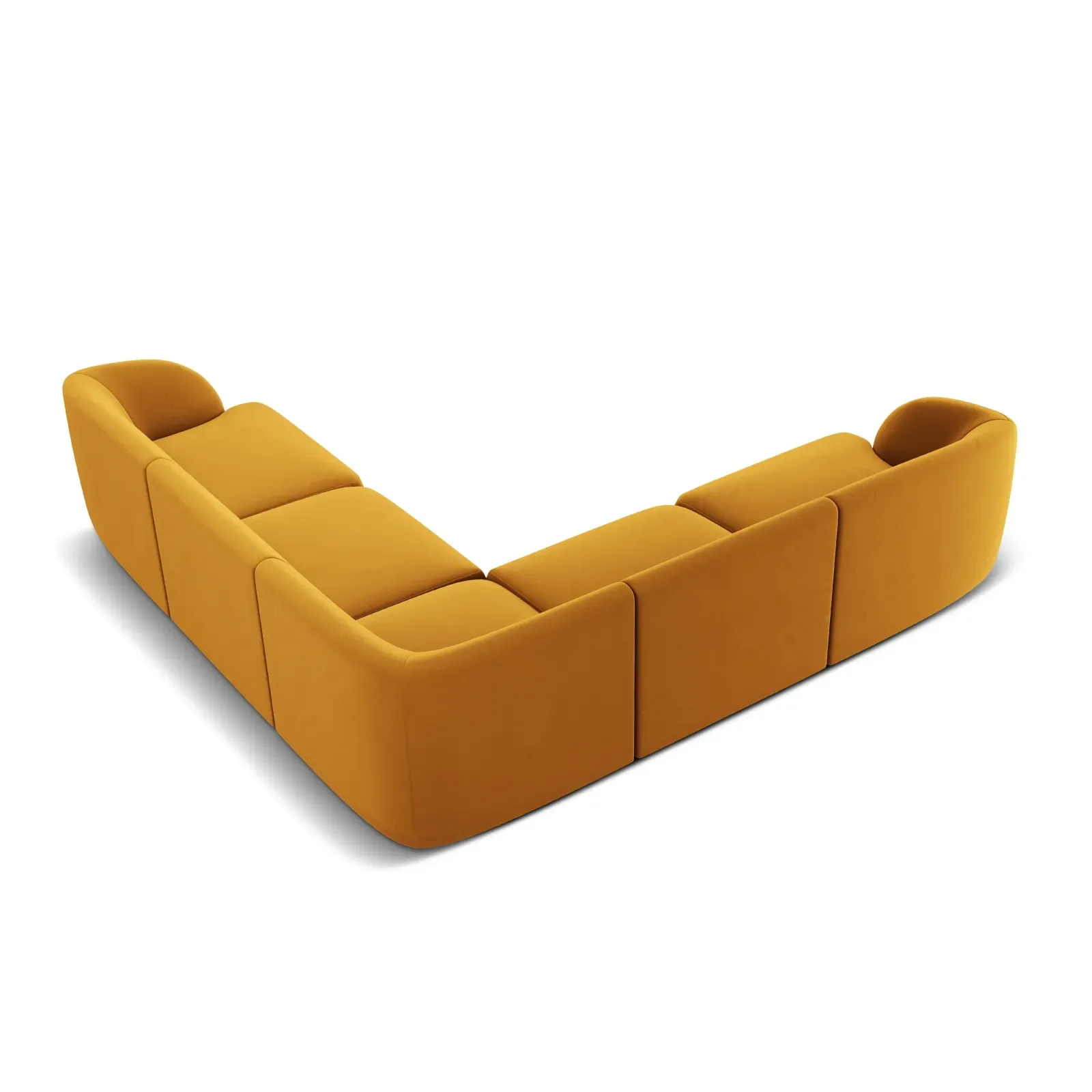 Miley 5-Sitzer Ecksofa mit Bezug aus Samt oder Boucle, 255x255 cm - Image 39