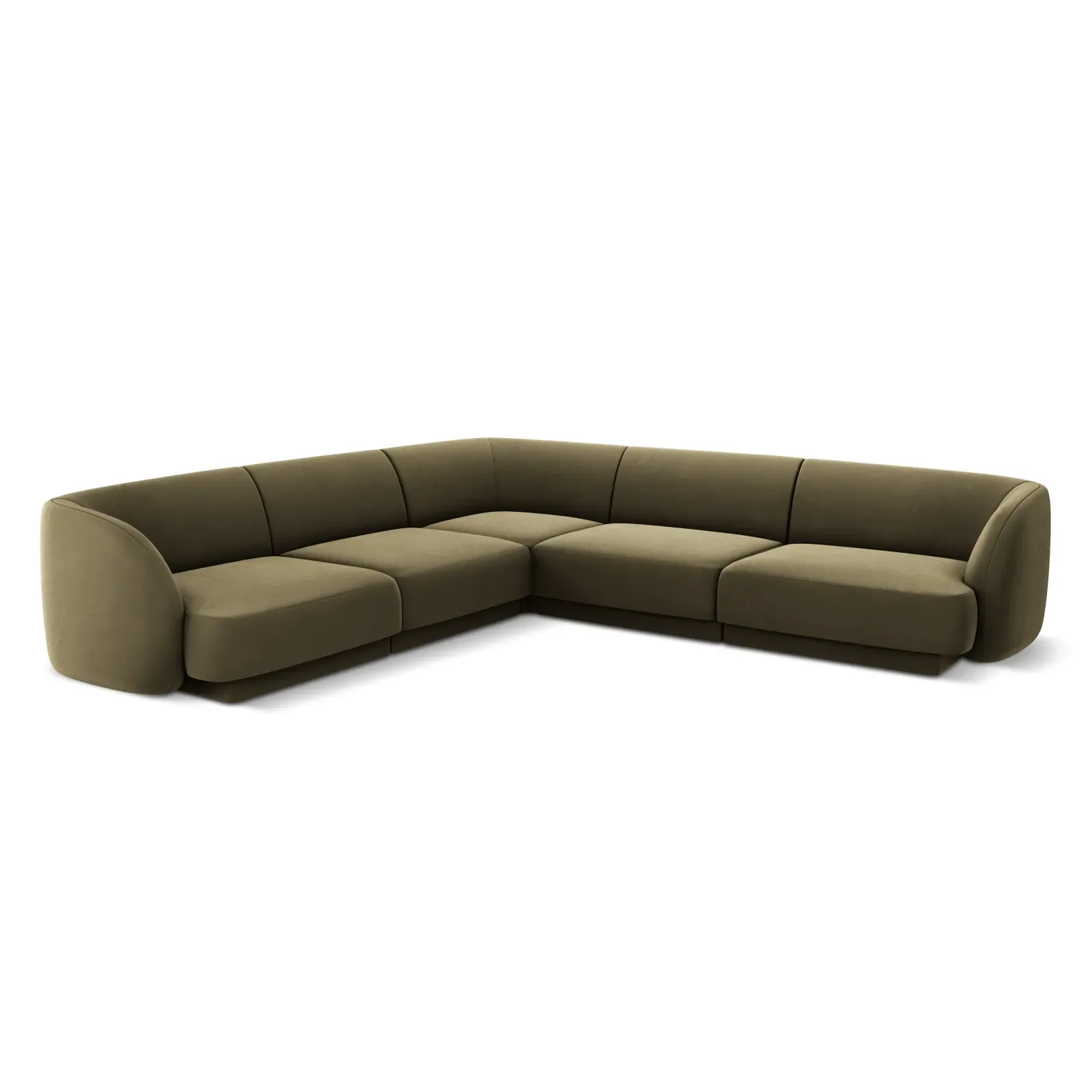 Miley 5-Sitzer Ecksofa mit Bezug aus Samt oder Boucle, 255x255 cm - Image 42