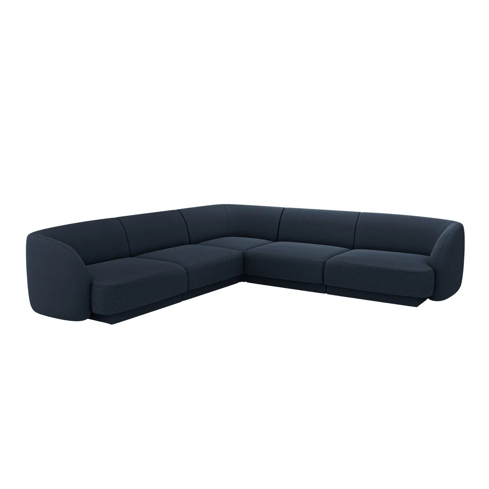 Miley 5-Sitzer Ecksofa mit Bezug aus Samt oder Boucle, 255x255 cm - Image 5
